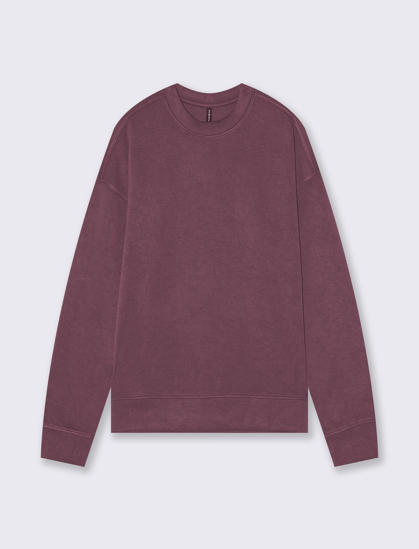 Felpa basica girocollo con spalle scese - Rosso amarena