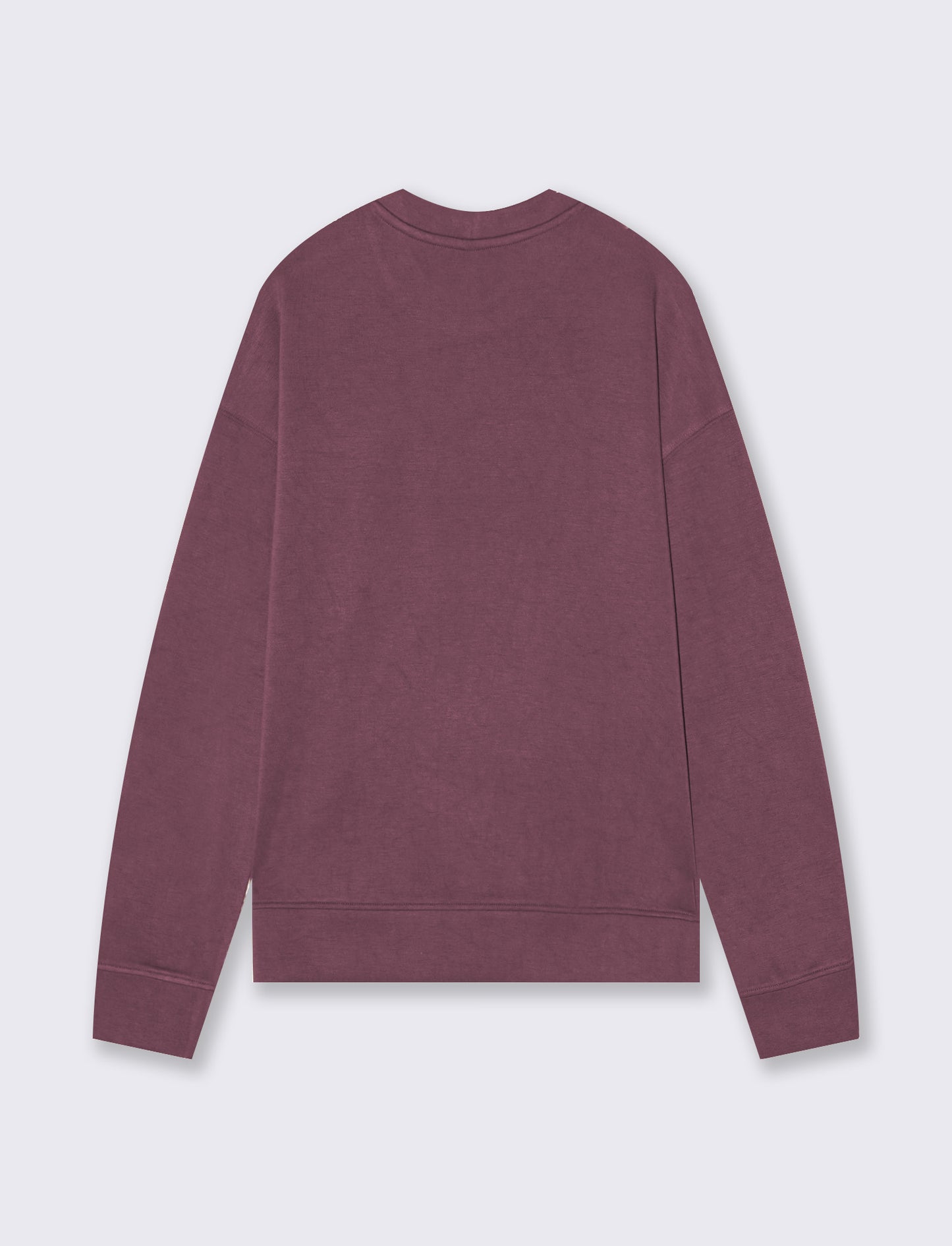 Felpa basica girocollo con spalle scese - Rosso amarena