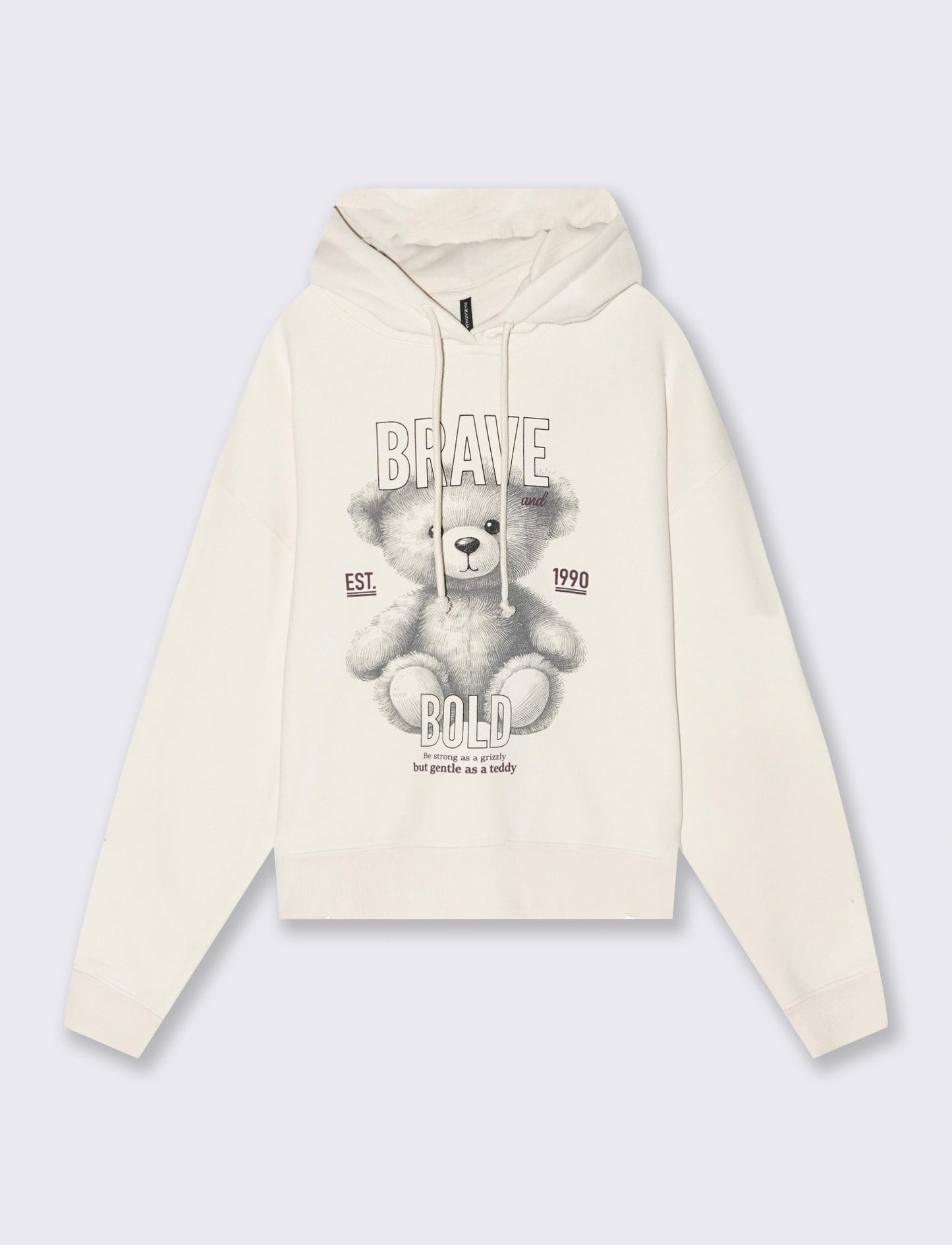 Hooded sweatshirt with wide sleeves - Beige
