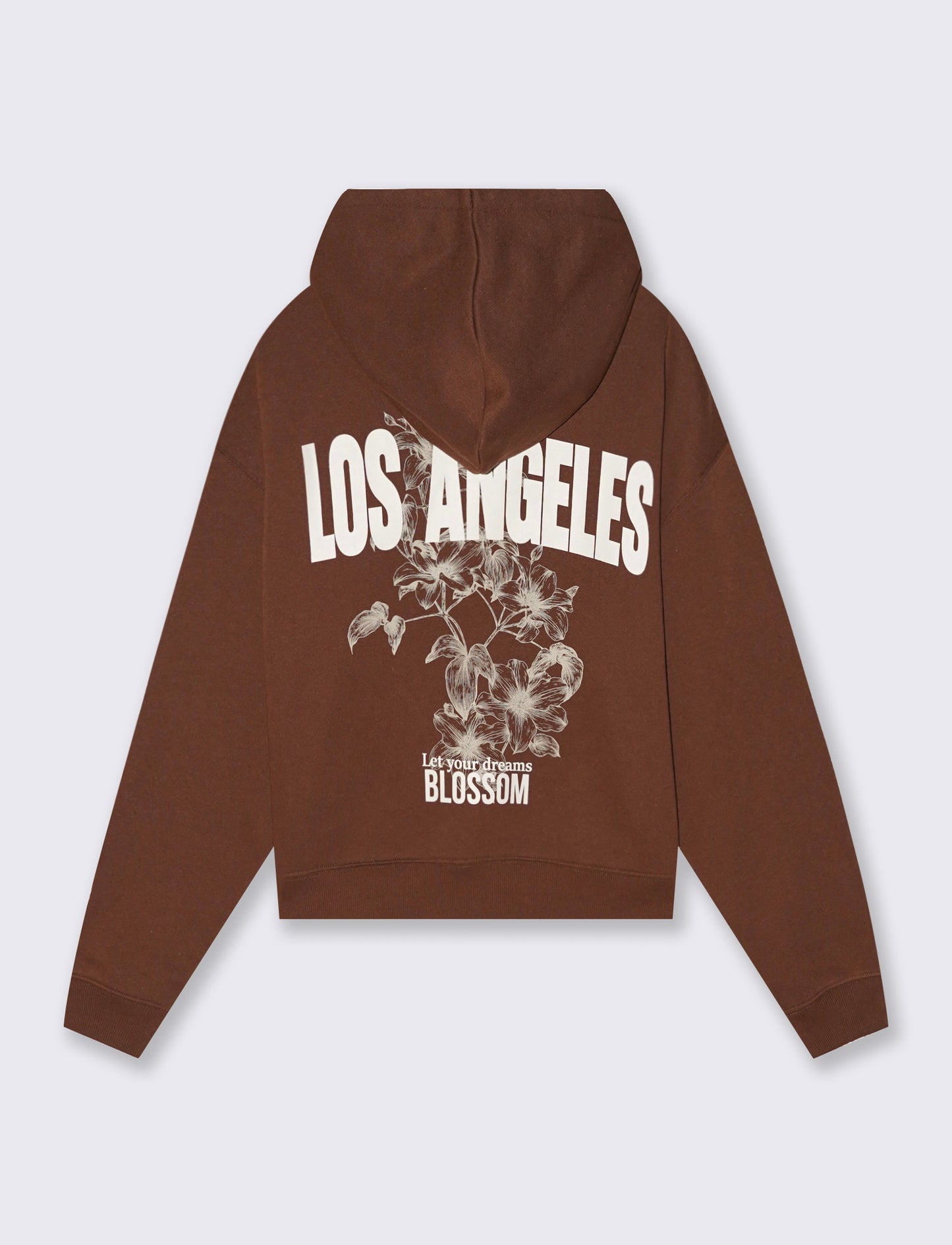 Hooded sweatshirt with wide sleeves - Brown