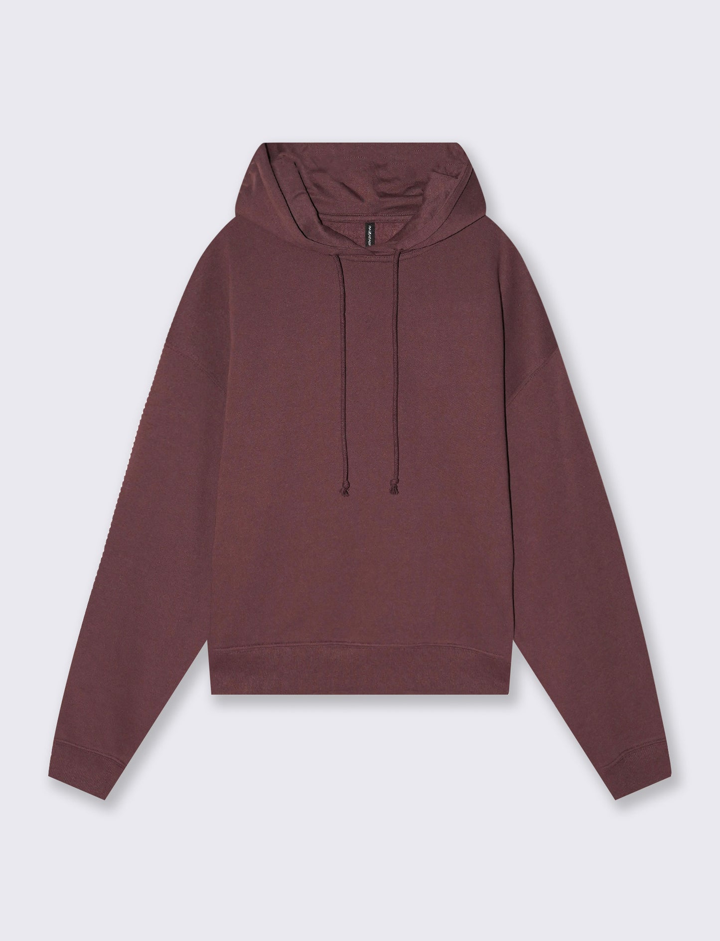 Felpa con cappuccio e manica larga - Rosso amarena