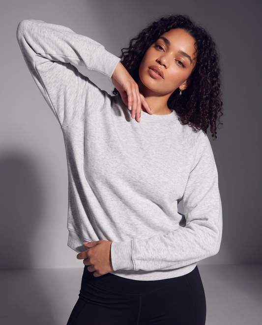 Basic raglan sleeve crewneck sweatshirt - Grey