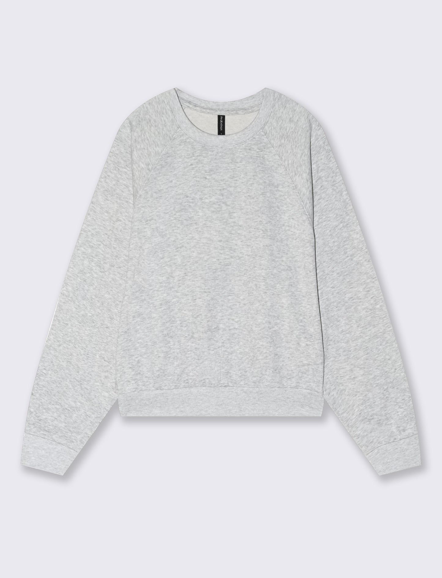 Felpa girocollo manica raglan basica - Grigio mel.