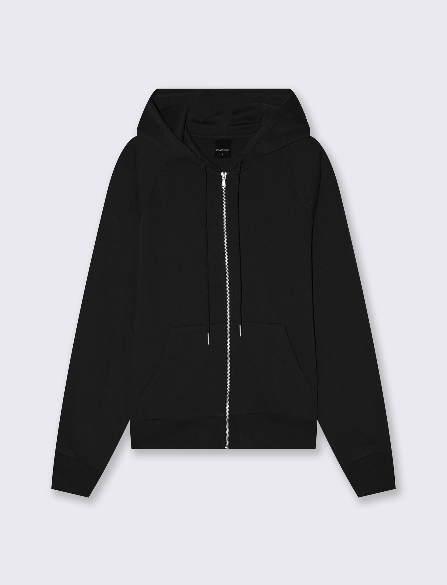 Wide zip hoodie - Black