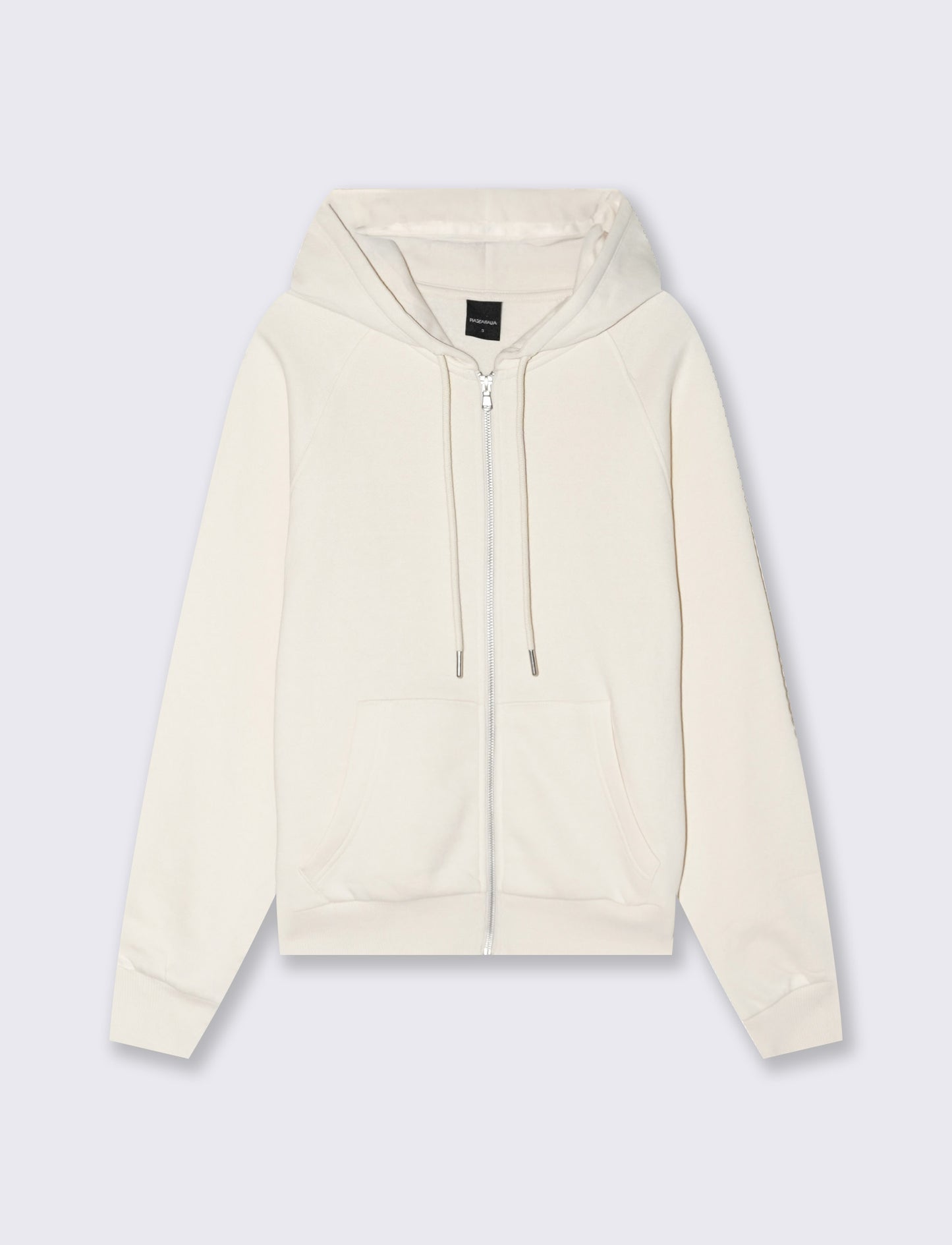 Wide zip hoodie - Beige