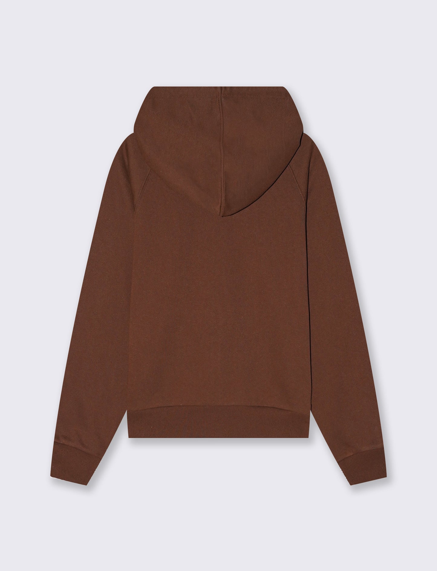 Felpa con cappuccio e zip - Marrone cioccolato
