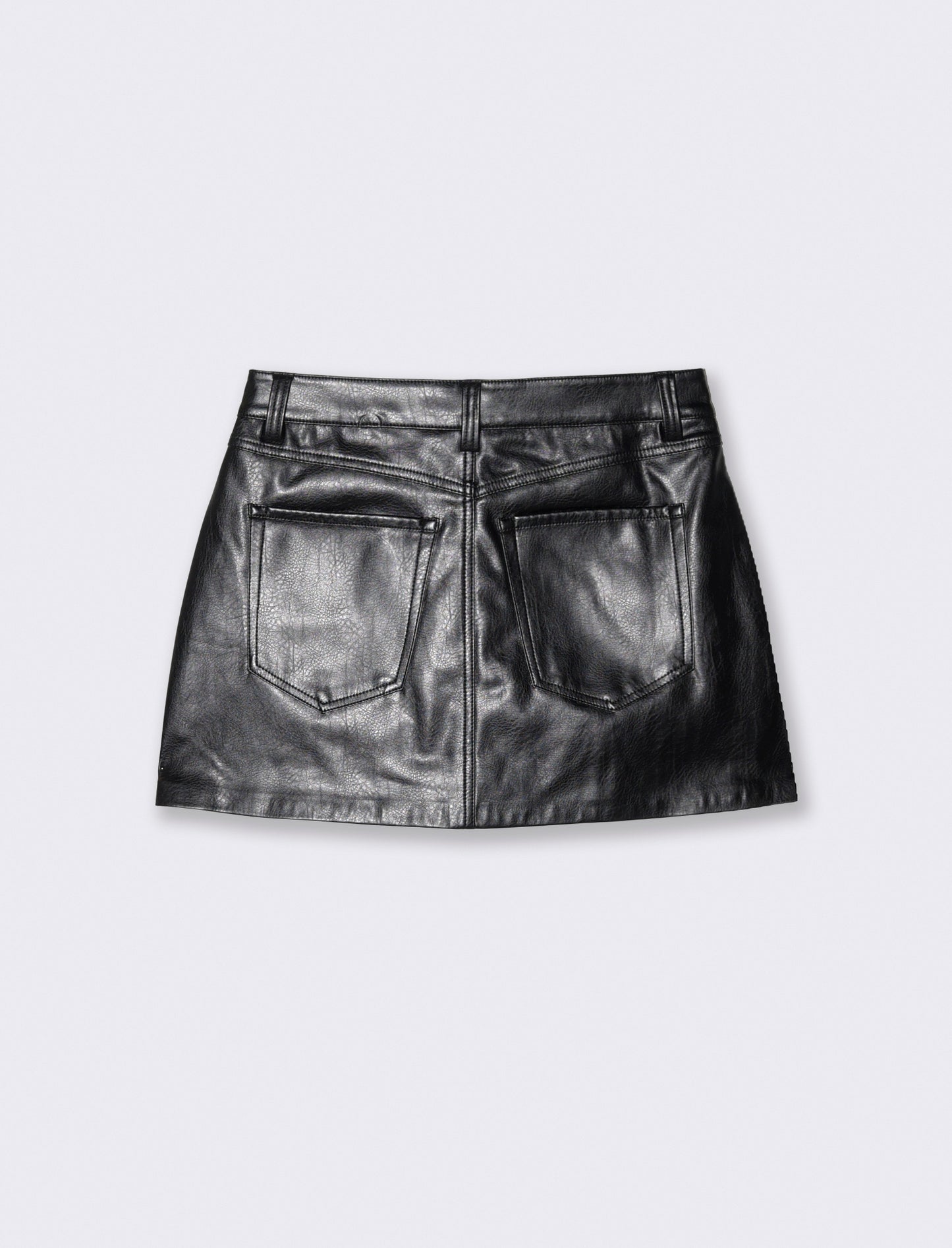 MINIGONNA ECOPELLE - Nero