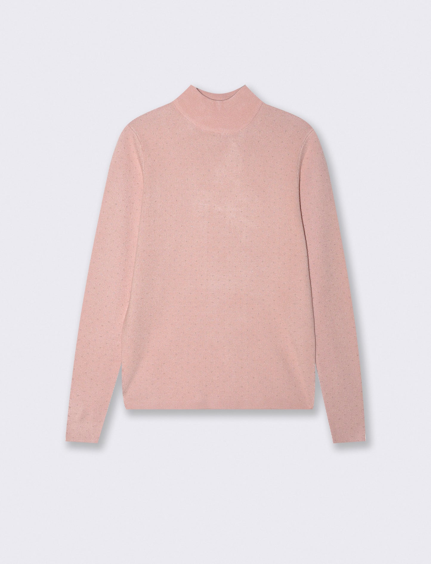 Maglia mezzo collo - Rosa polvere