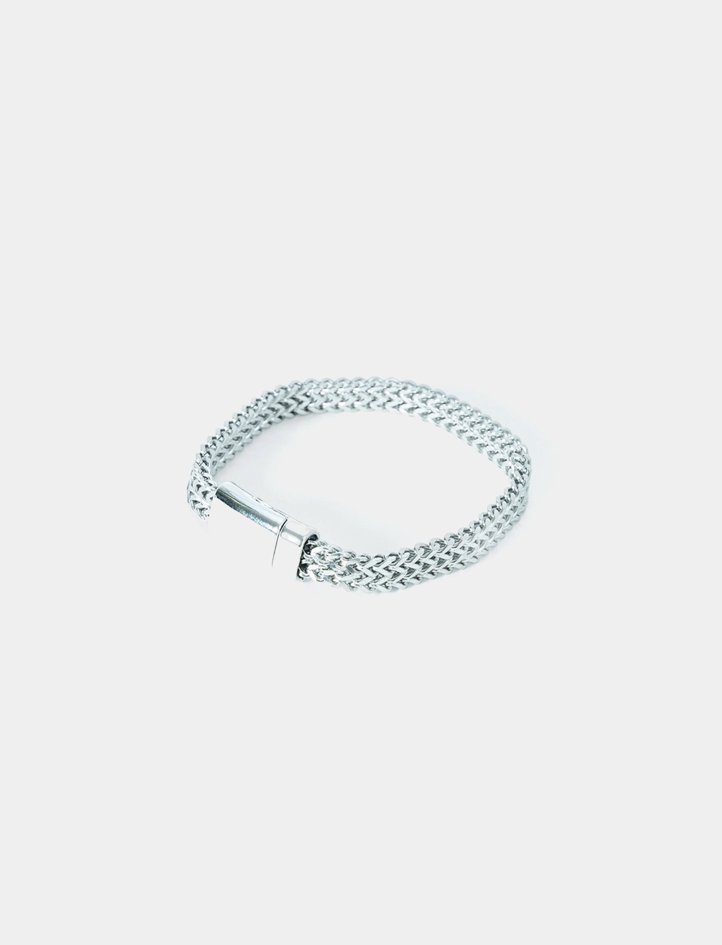 Bracciale da uomo con catena spigata - Argento