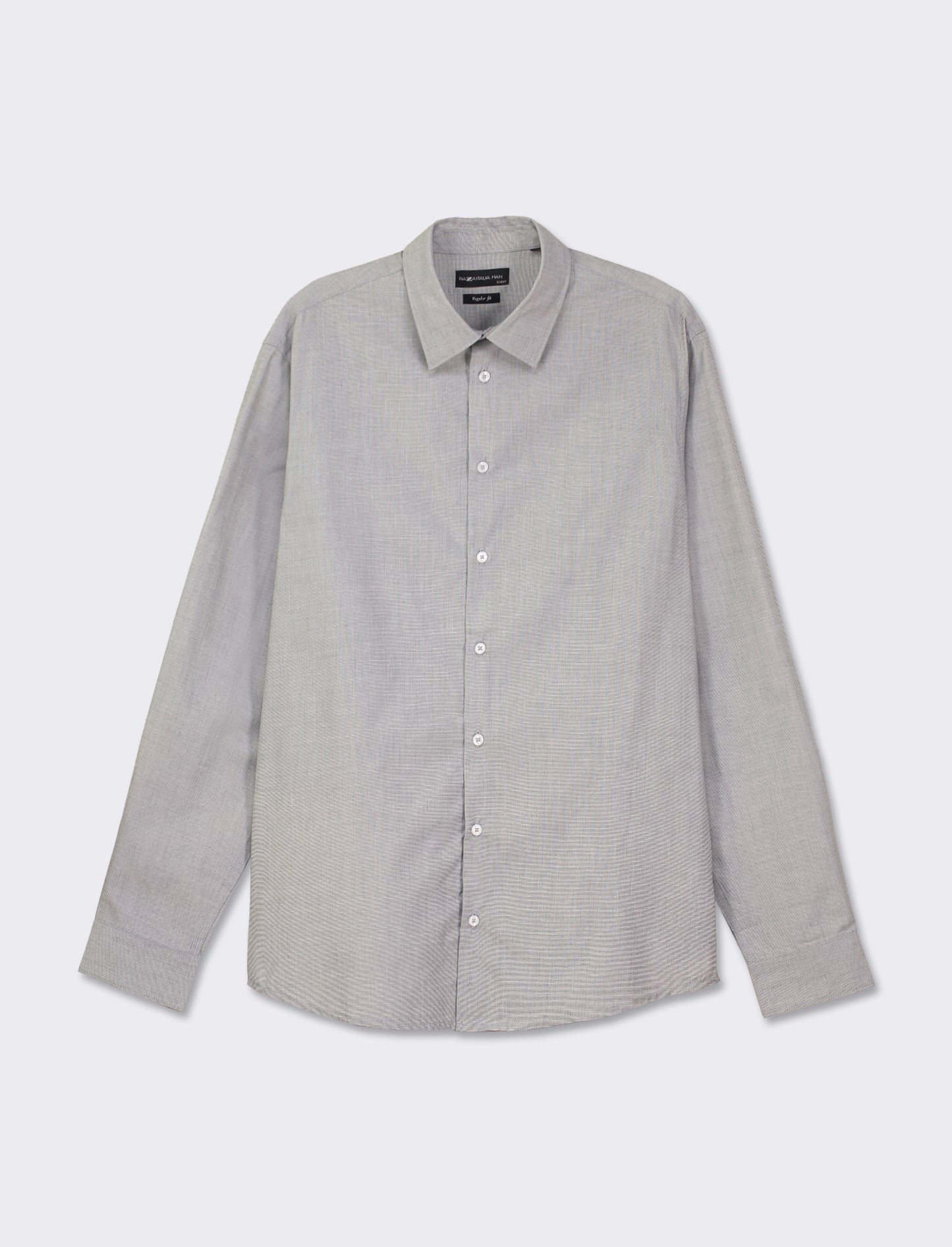 Easy Iron Cotton Mix French Collar Shirt - Grey