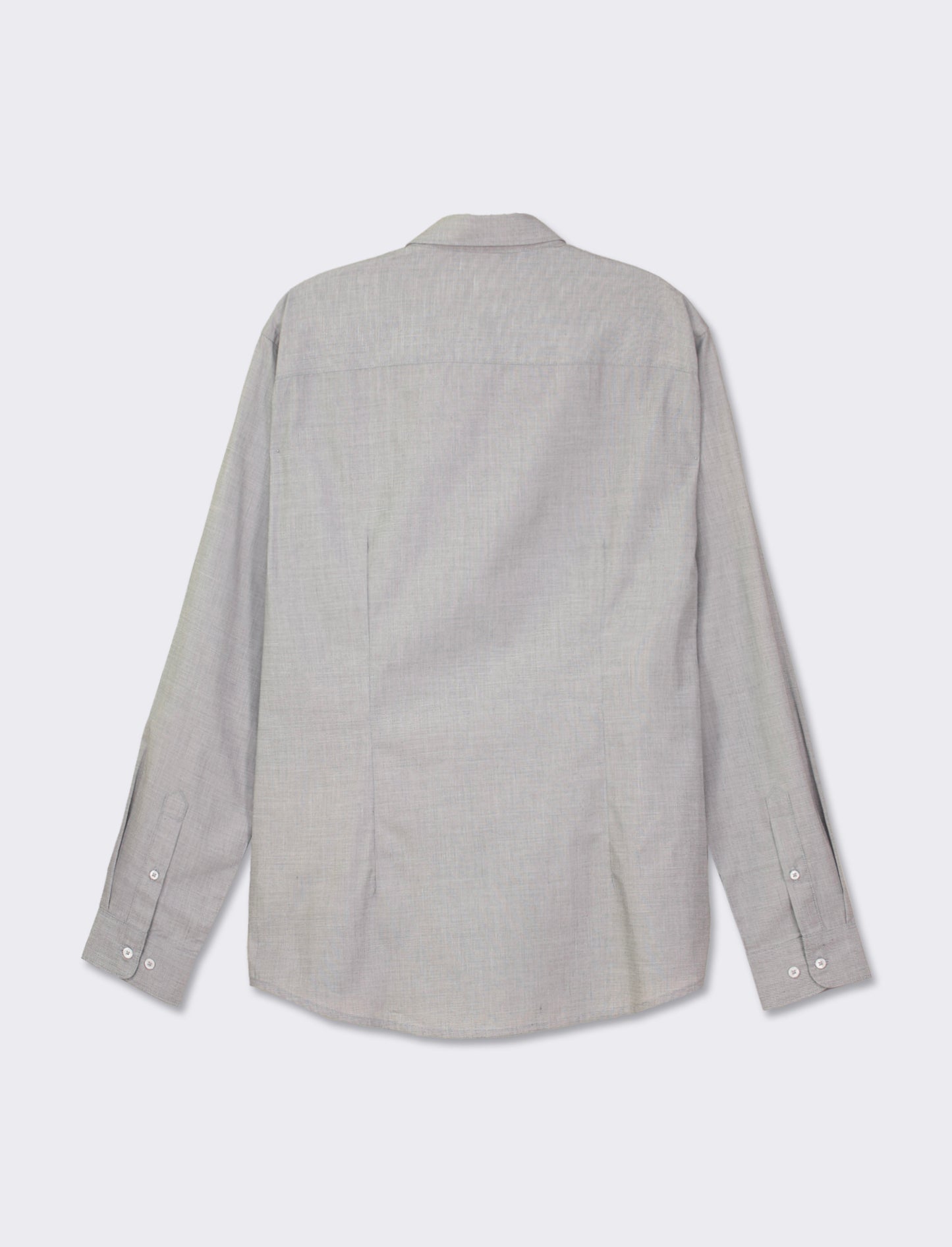 Easy Iron Cotton Mix French Collar Shirt - Grey