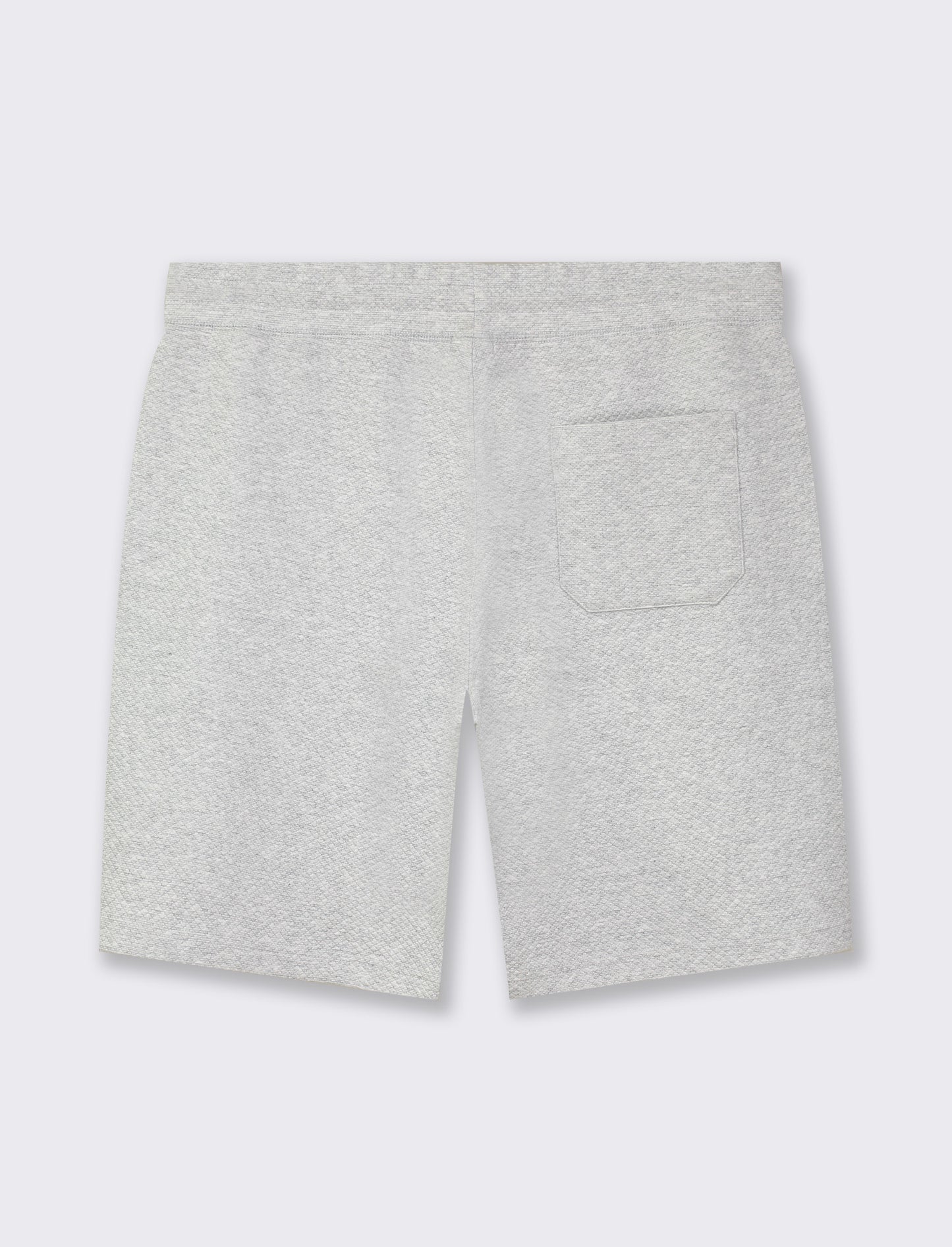 Relaxed Fit Waffle Structure Bermuda Jogger with Adjustable Waist - Grey