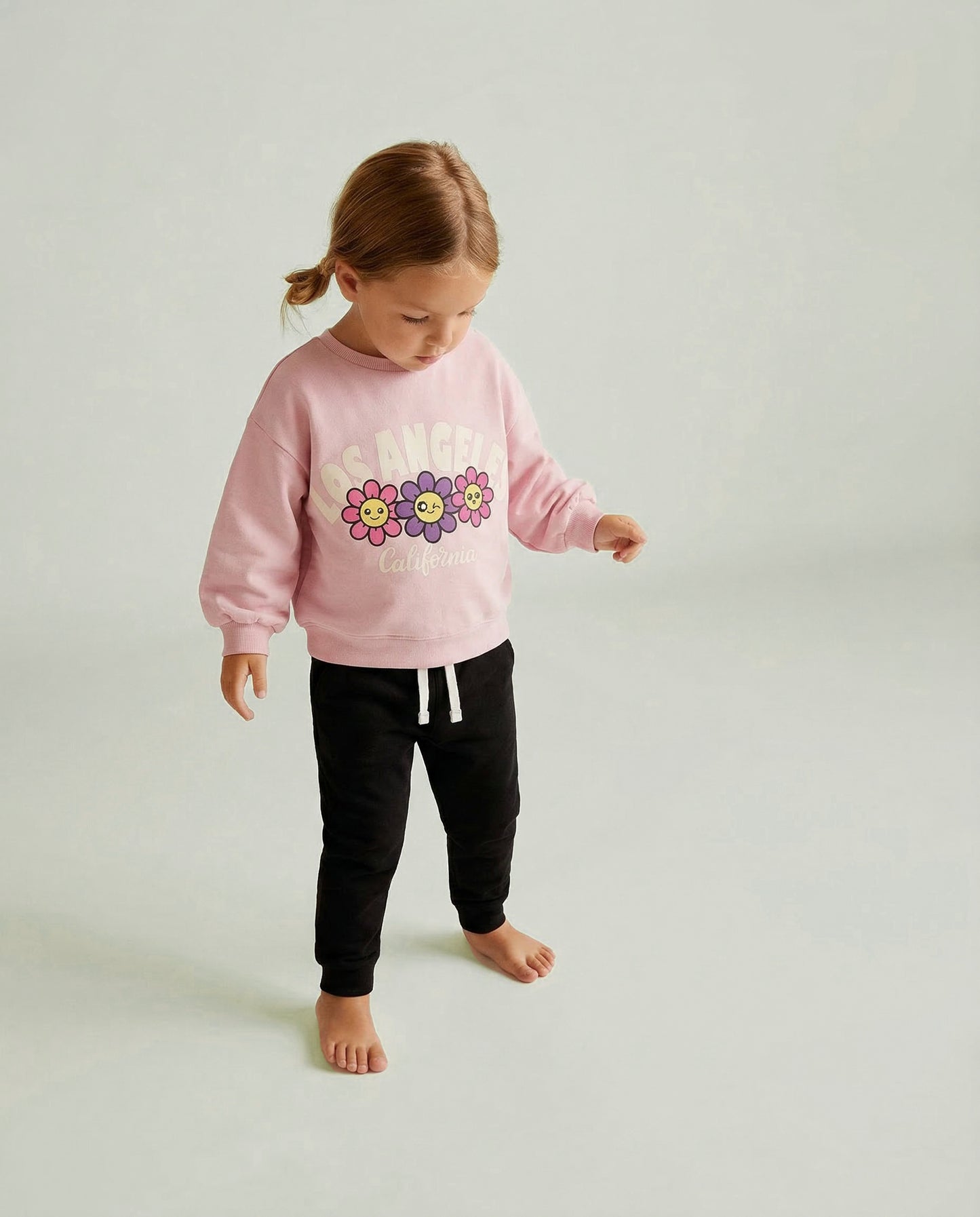 Tuta due pezzi con stampa e coulisse - Rosa