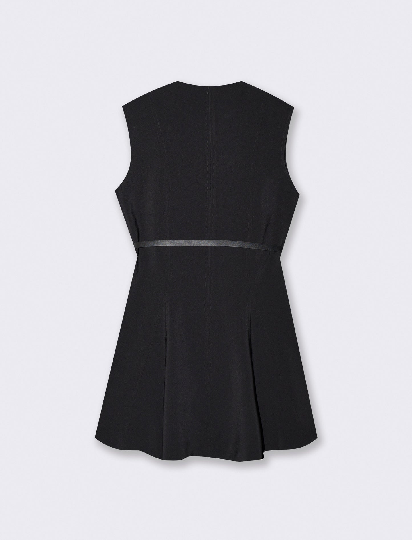 VESTITO CON CINTURA - Nero