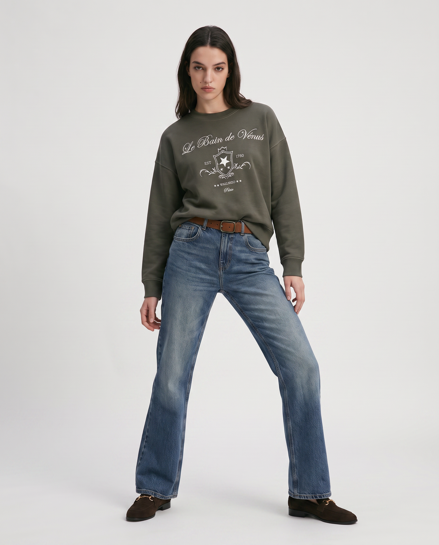 Jeans bootcut a vita bassa - DENIM SCURO