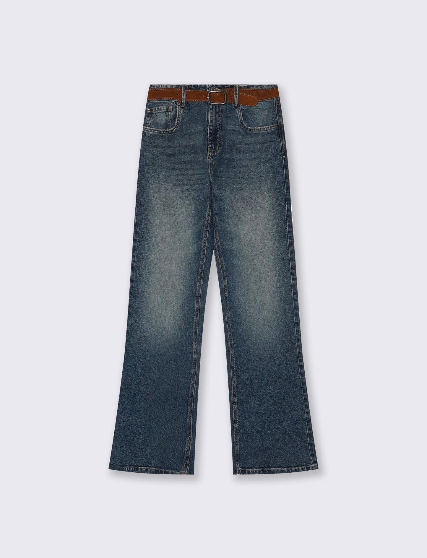Jeans bootcut a vita bassa - DENIM SCURO