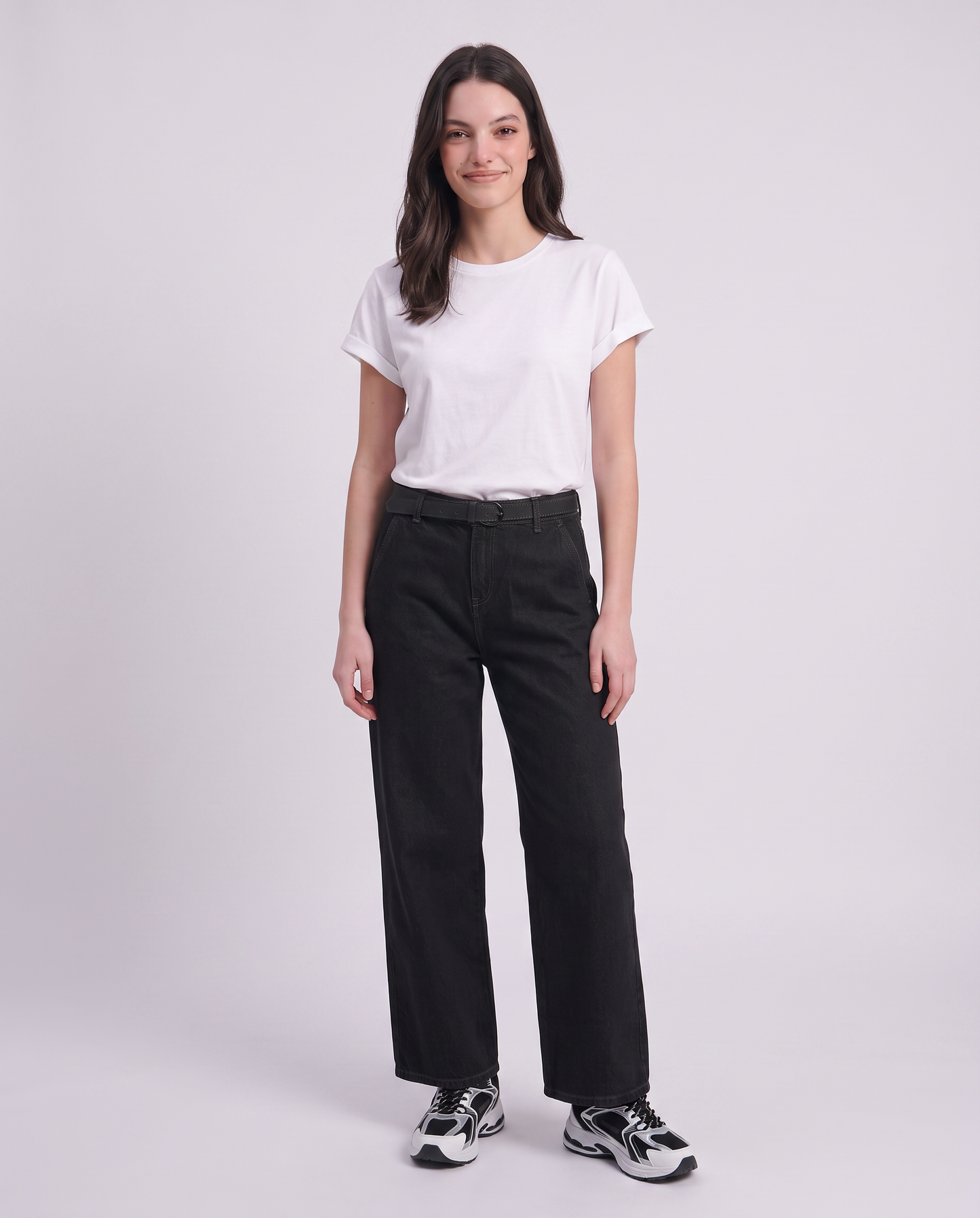 Jeans chino wide leg - Nero