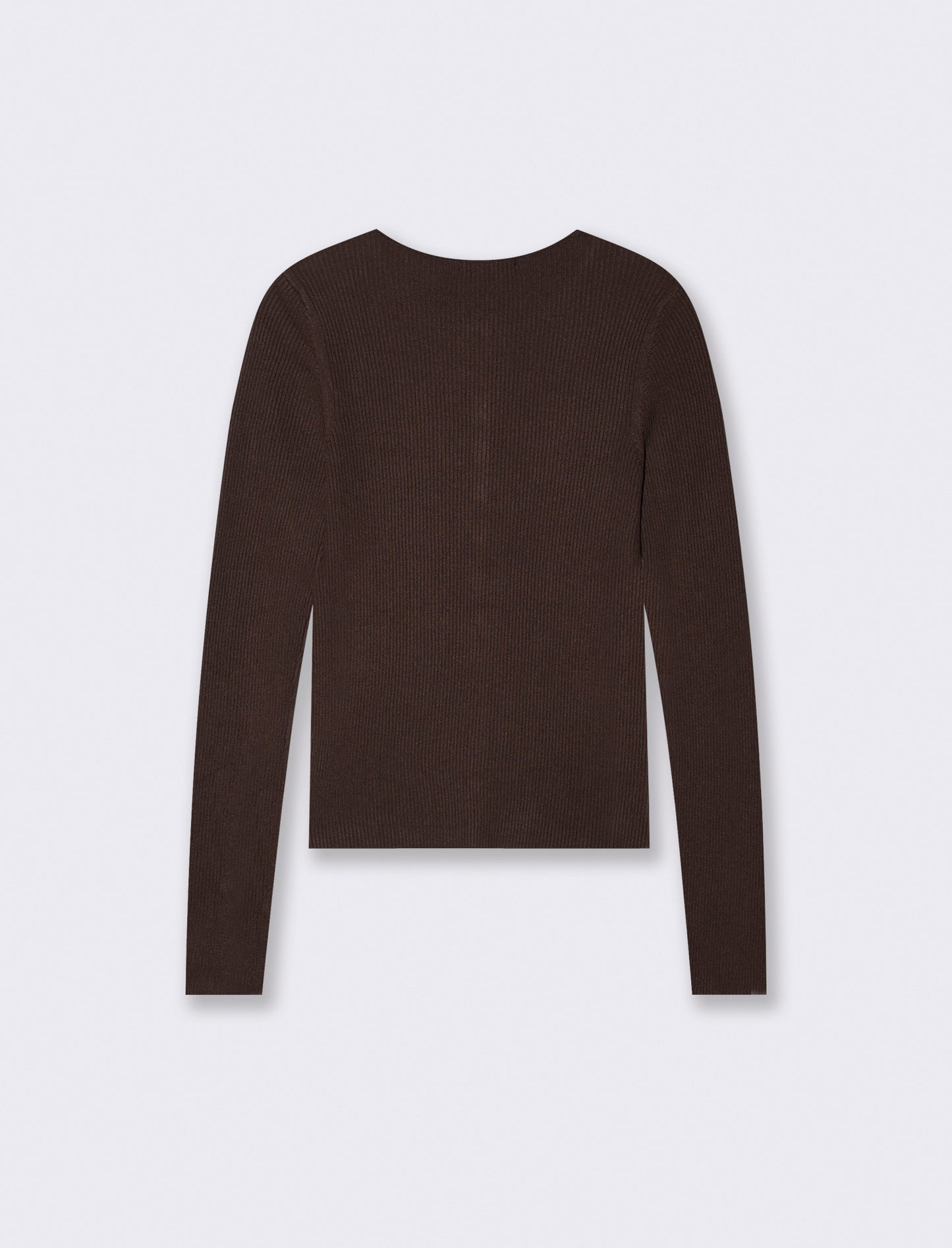 Cardigan paricollo - Marrone cioccolato