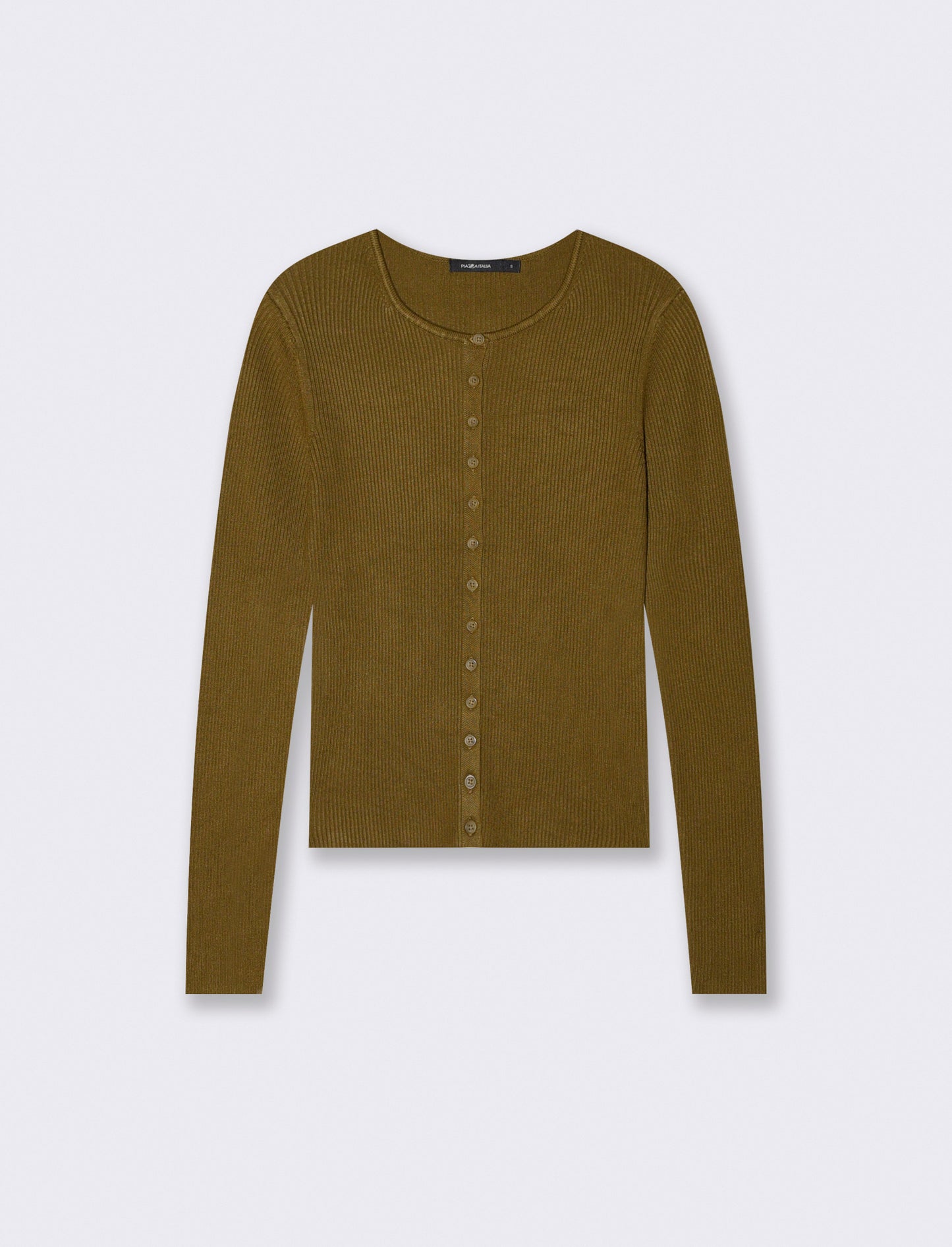 Cardigan paricollo con bottoni in tinta - Ve.milit.