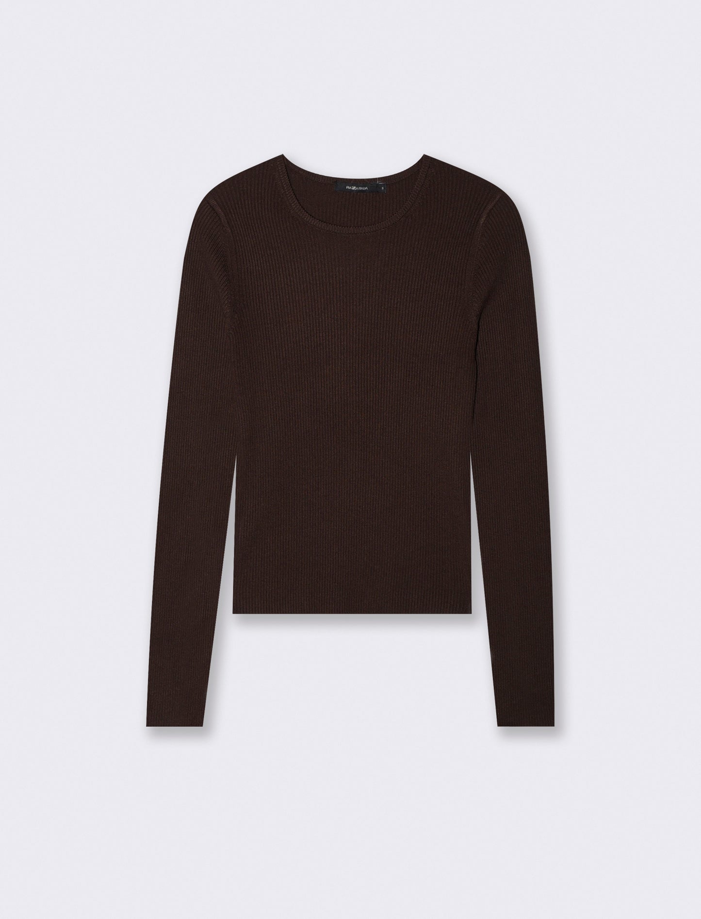 Maglia paricollo - Marrone cioccolato
