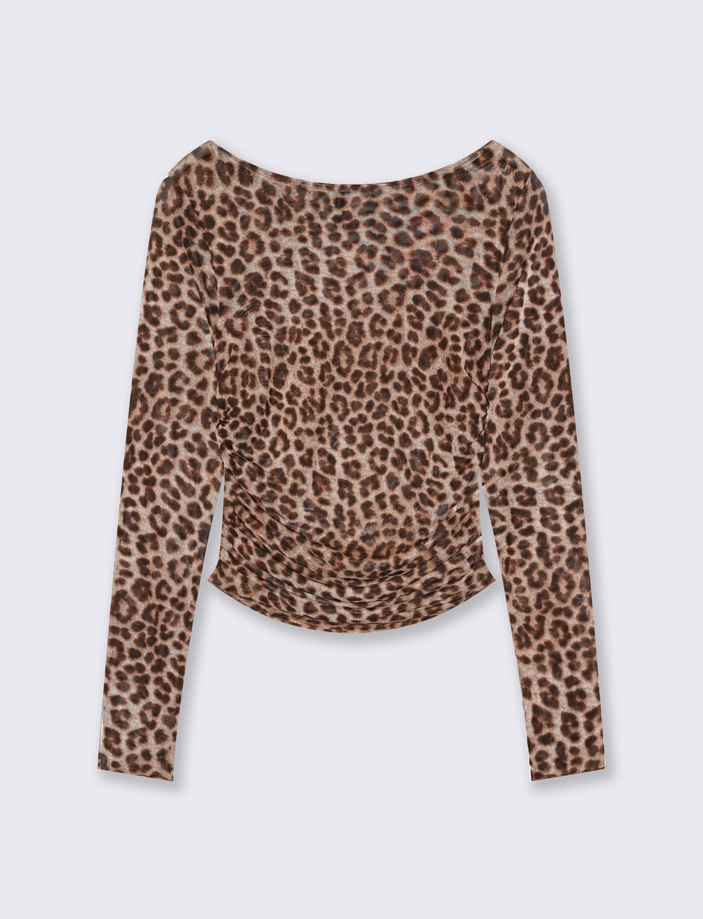 T-shirt in rete stampata con arriccio - var 1