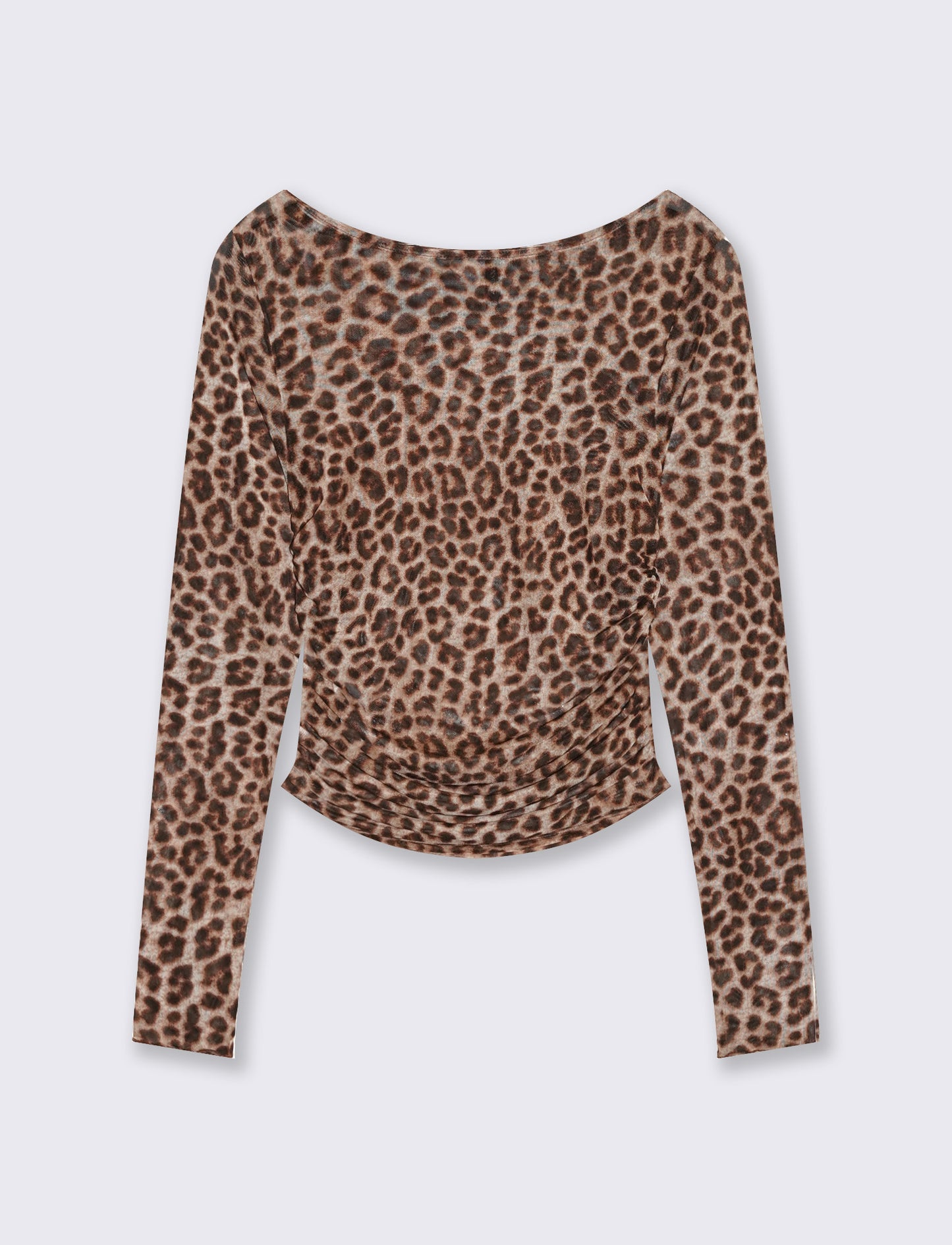 T-shirt in rete stampata con arriccio - var 1