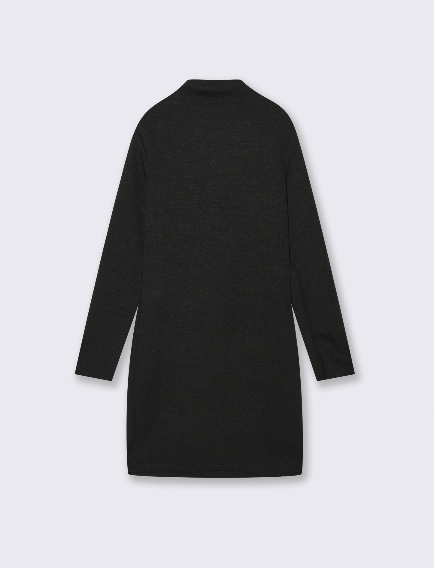 Abito in maglia con scollatura decorativa. - Nero