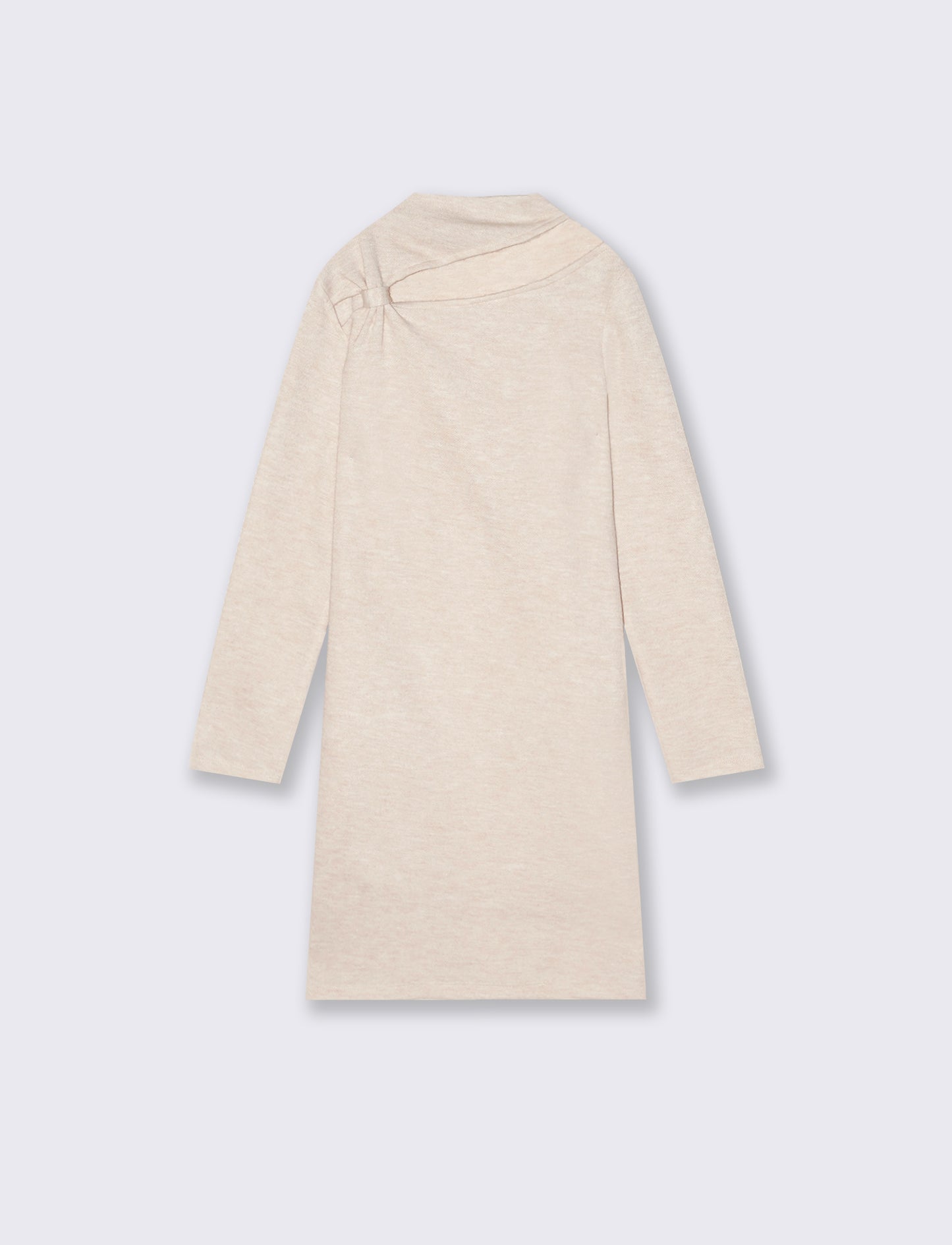 Abito in maglia con scollatura decorativa. - Bianco burro