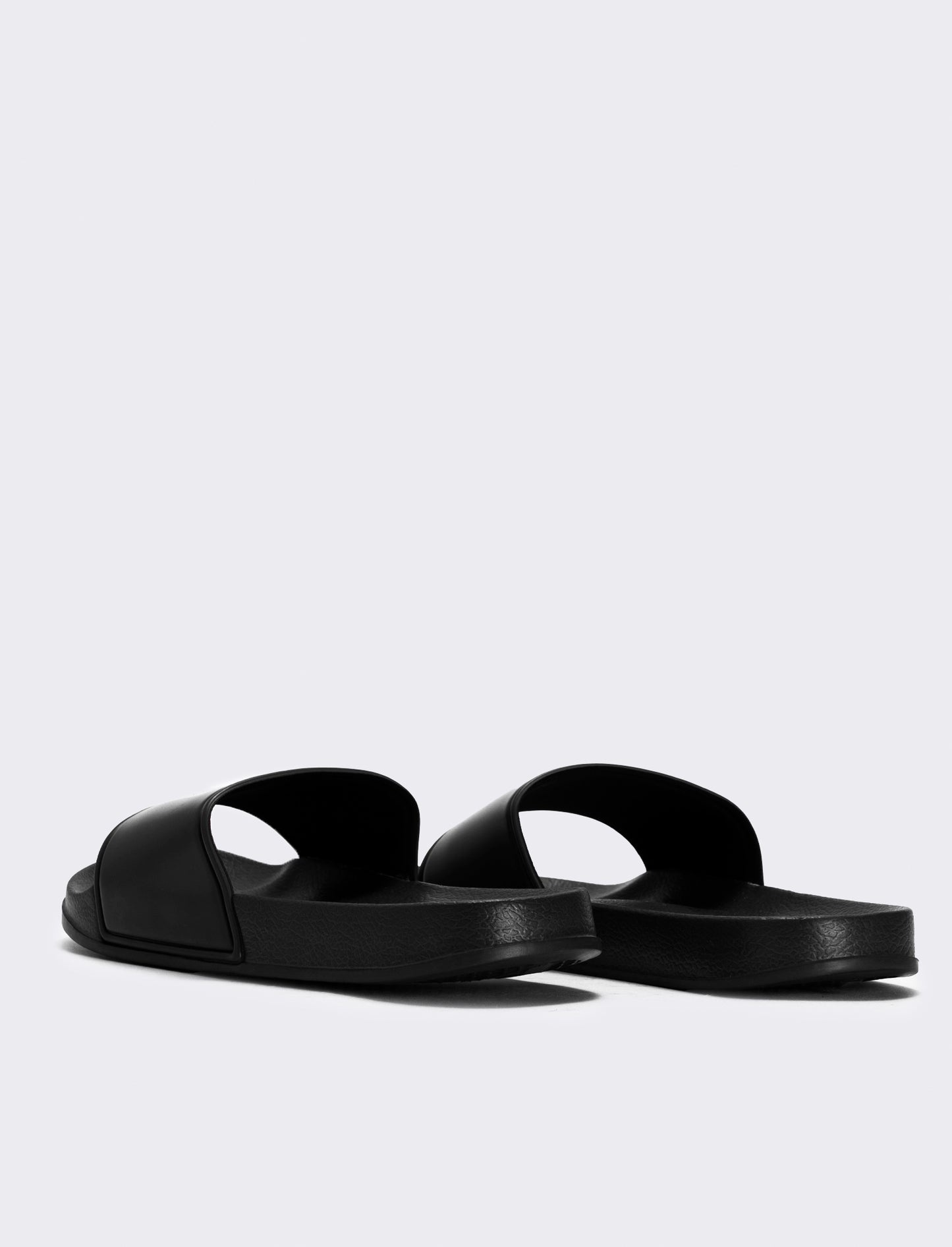 Dios Rubber Slippers with Prints - Black