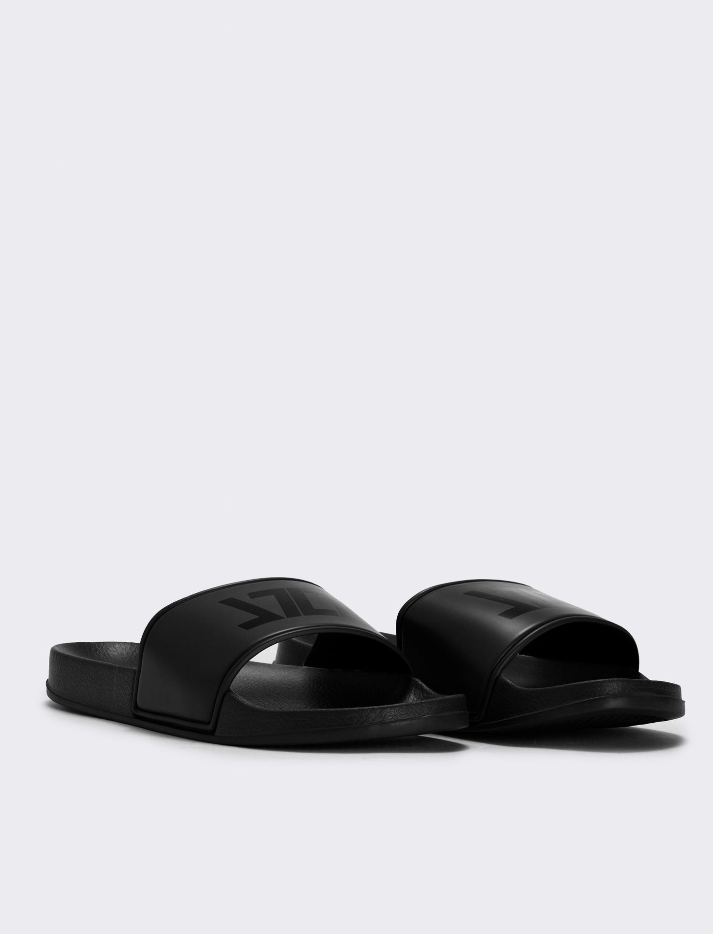Dios Rubber Slippers with Prints - Black
