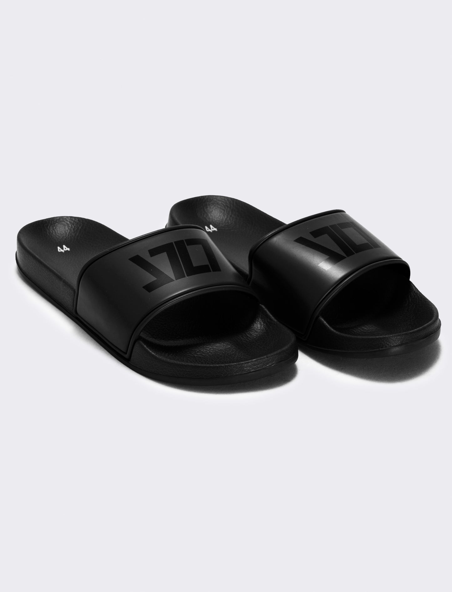 Dios Rubber Slippers with Prints - Black