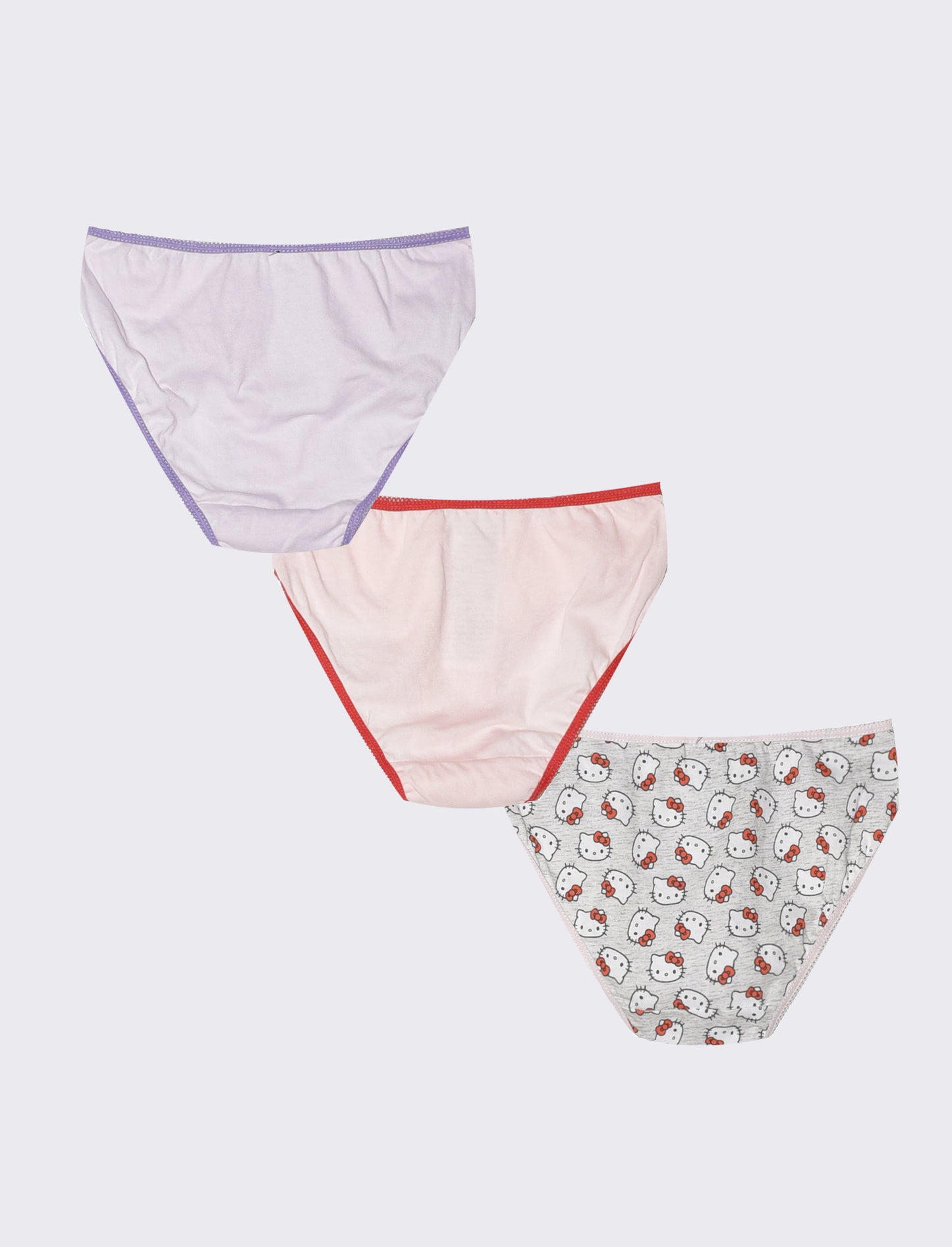 Tris slip bambina vari soggetti - Rosso