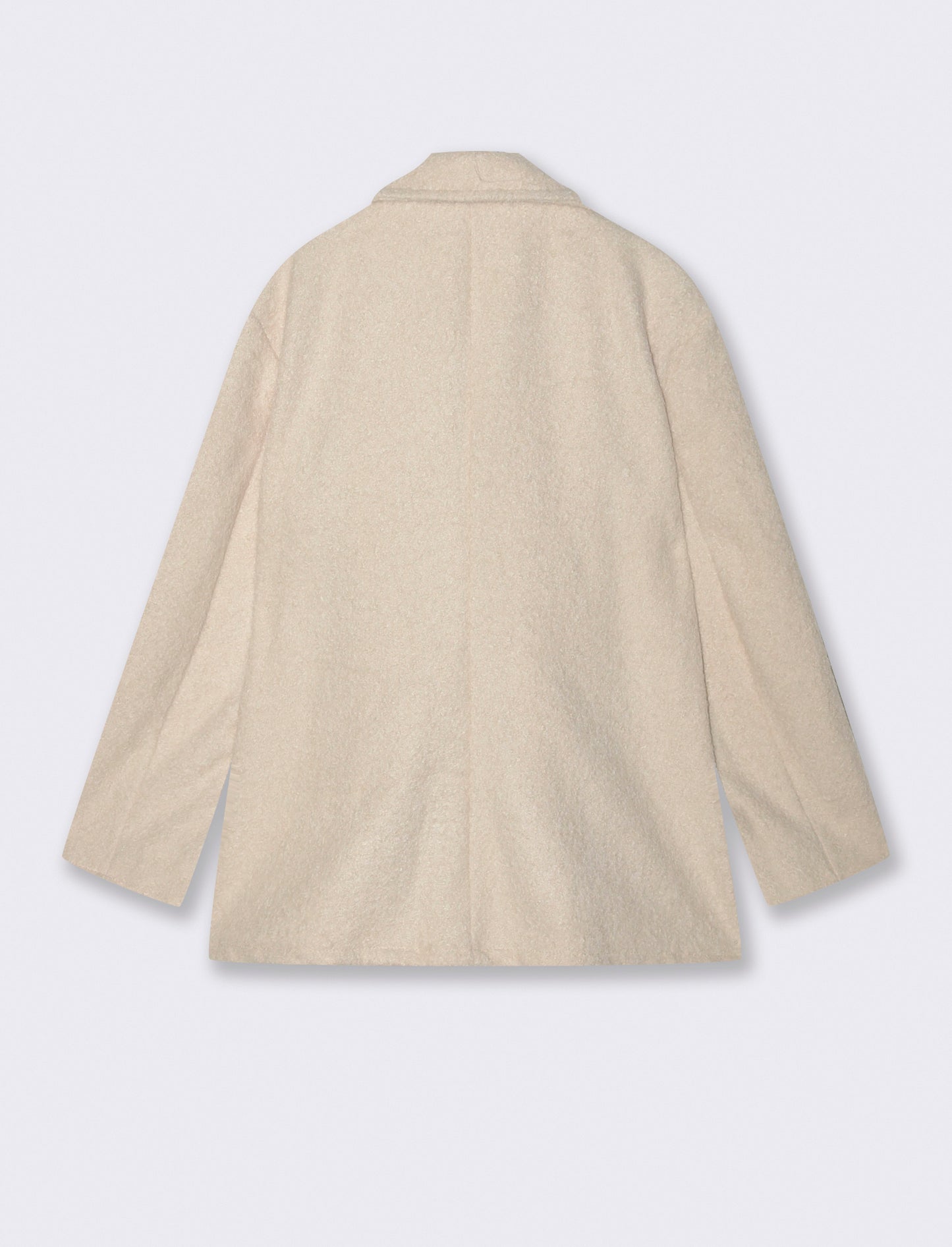Giacca con doppio bottone effetto pelliccia - Beige