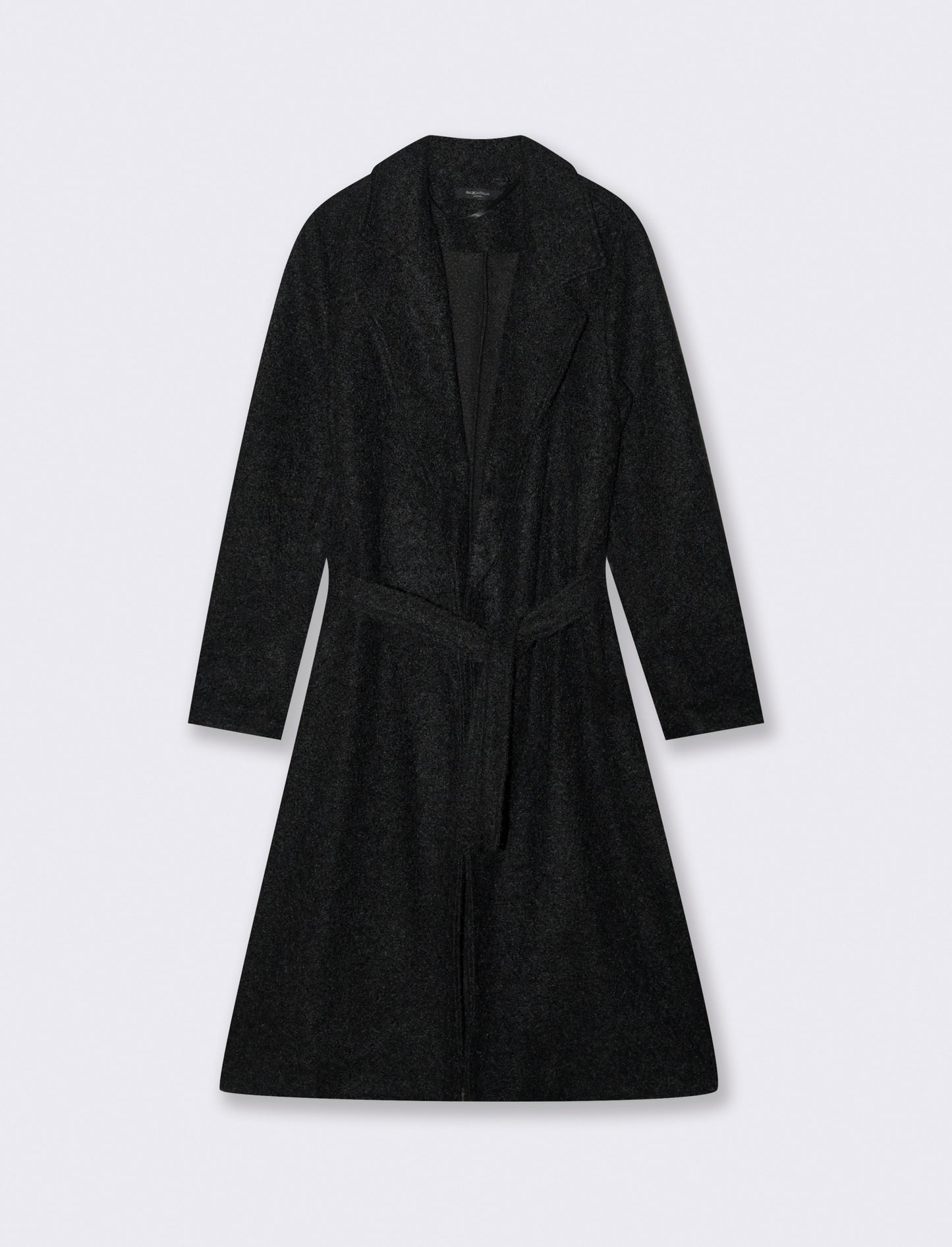 Cappotto in tessuto effetto pelliccia - Nero