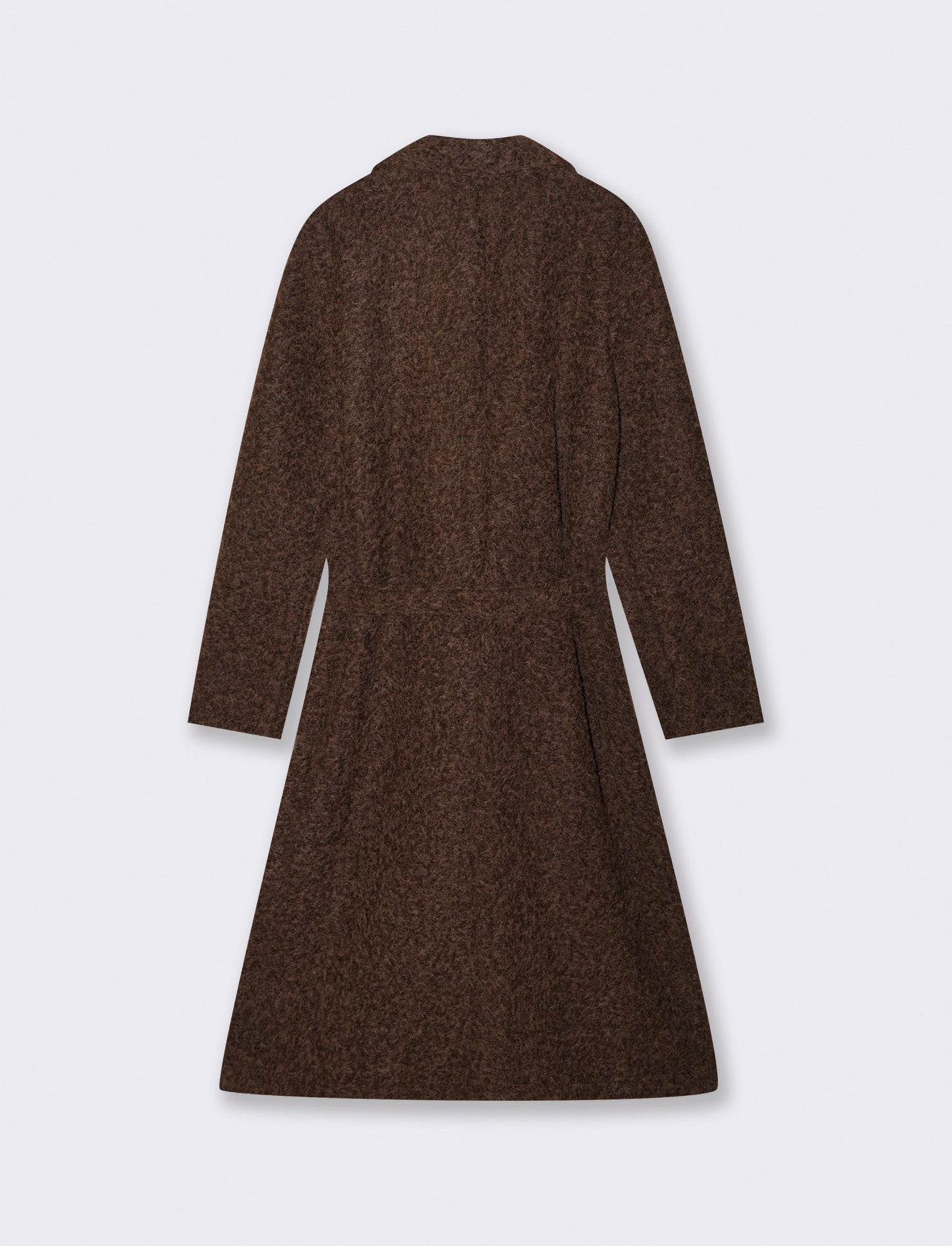 Cappotto in tessuto effetto pelliccia - Moro