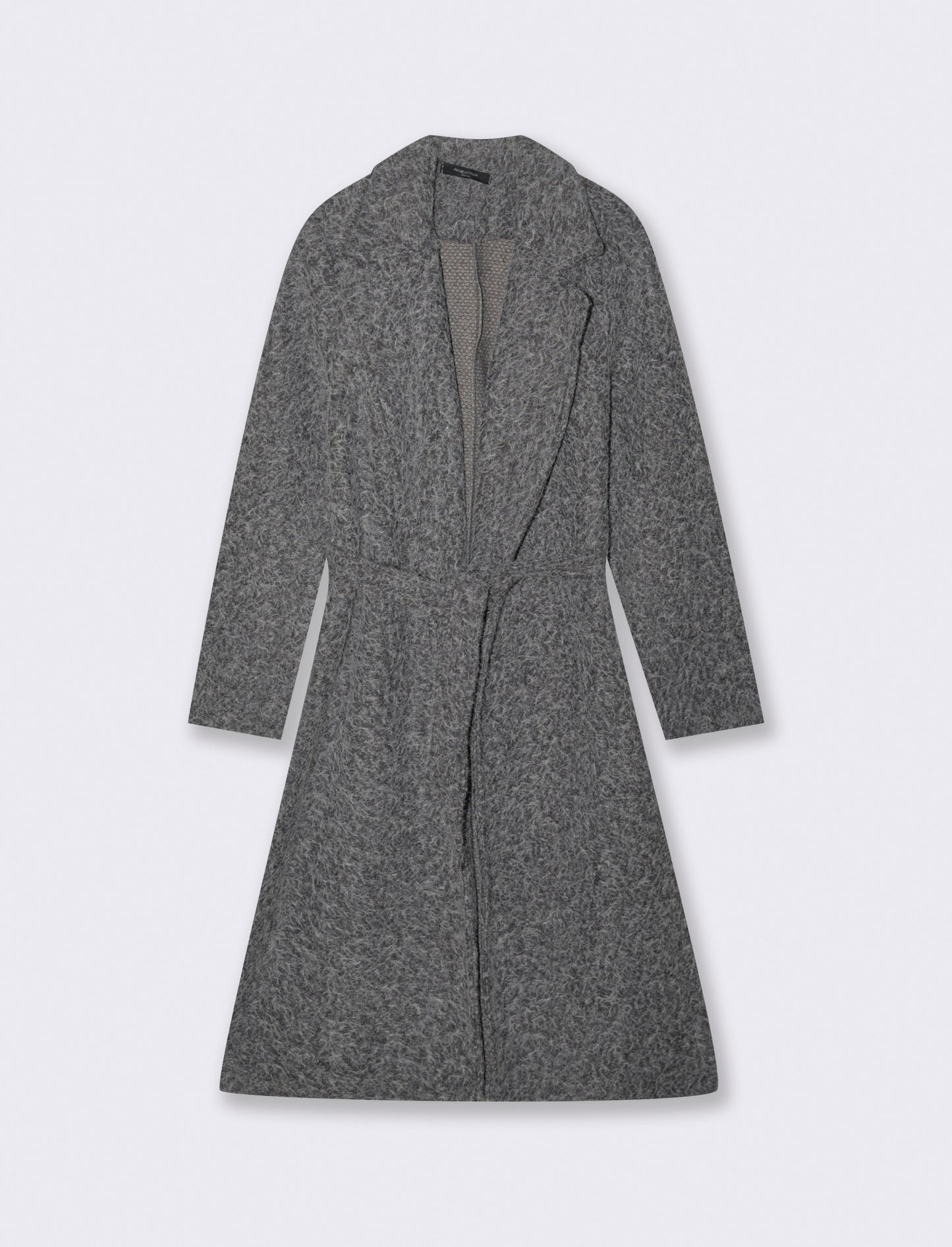 Cappotto in tessuto effetto pelliccia - Grigio