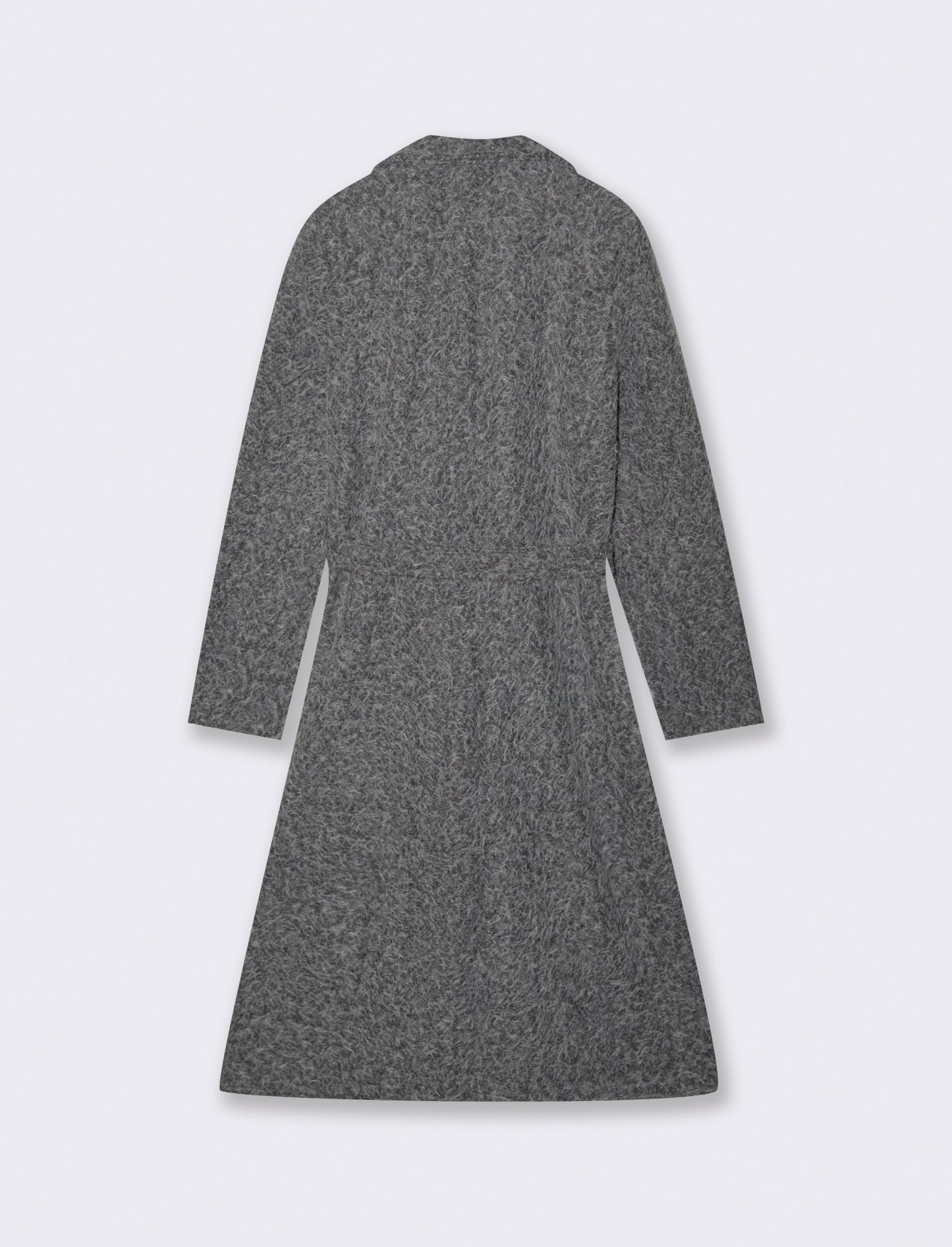 Cappotto in tessuto effetto pelliccia - Grigio