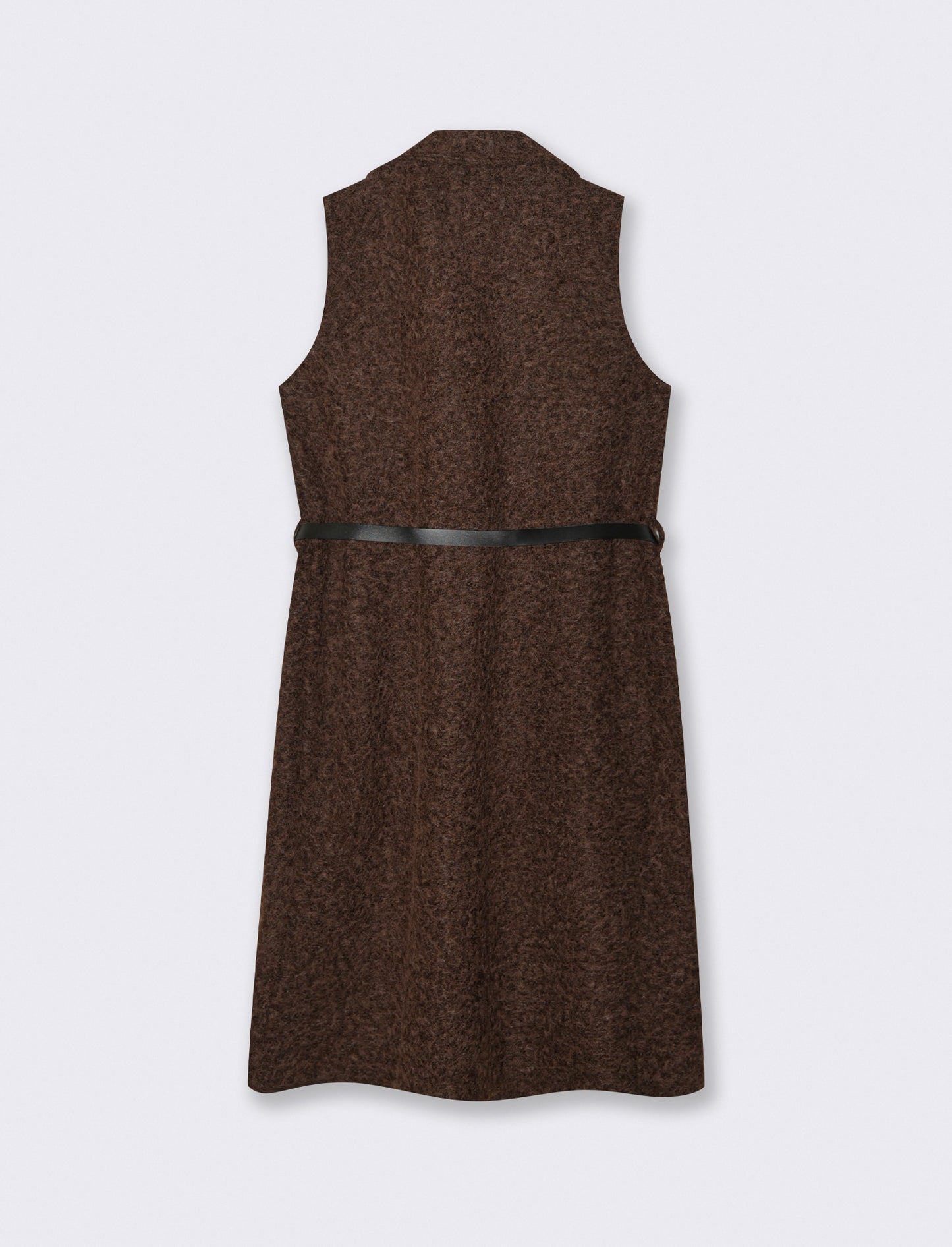 Cappotto con cintura smanicato - Moro
