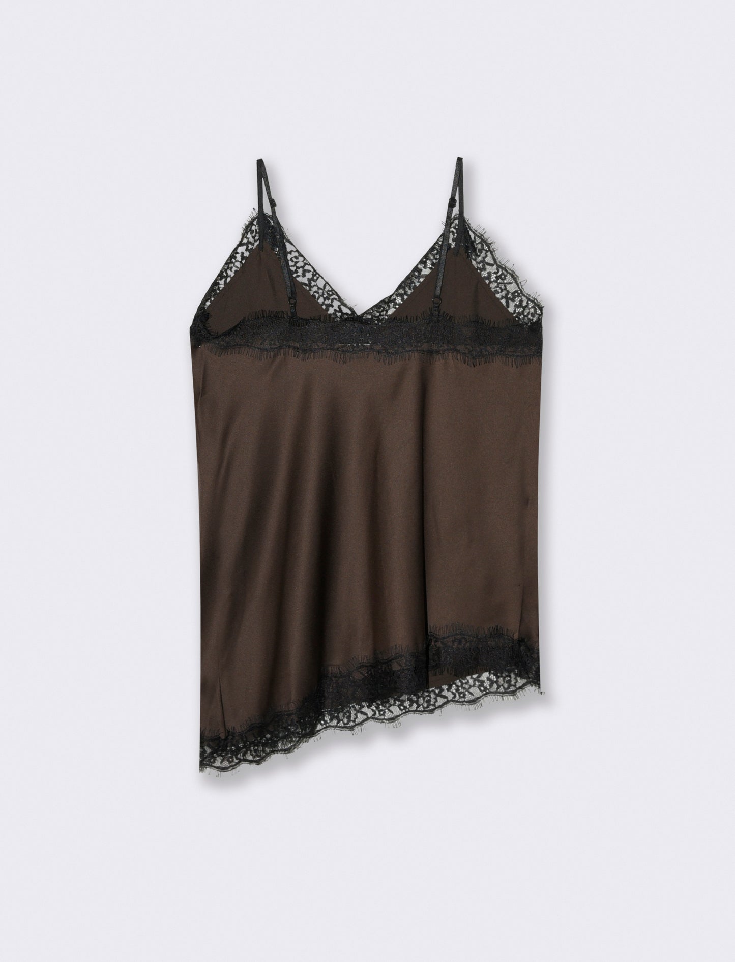 Top pizzo con bretelline - Moro