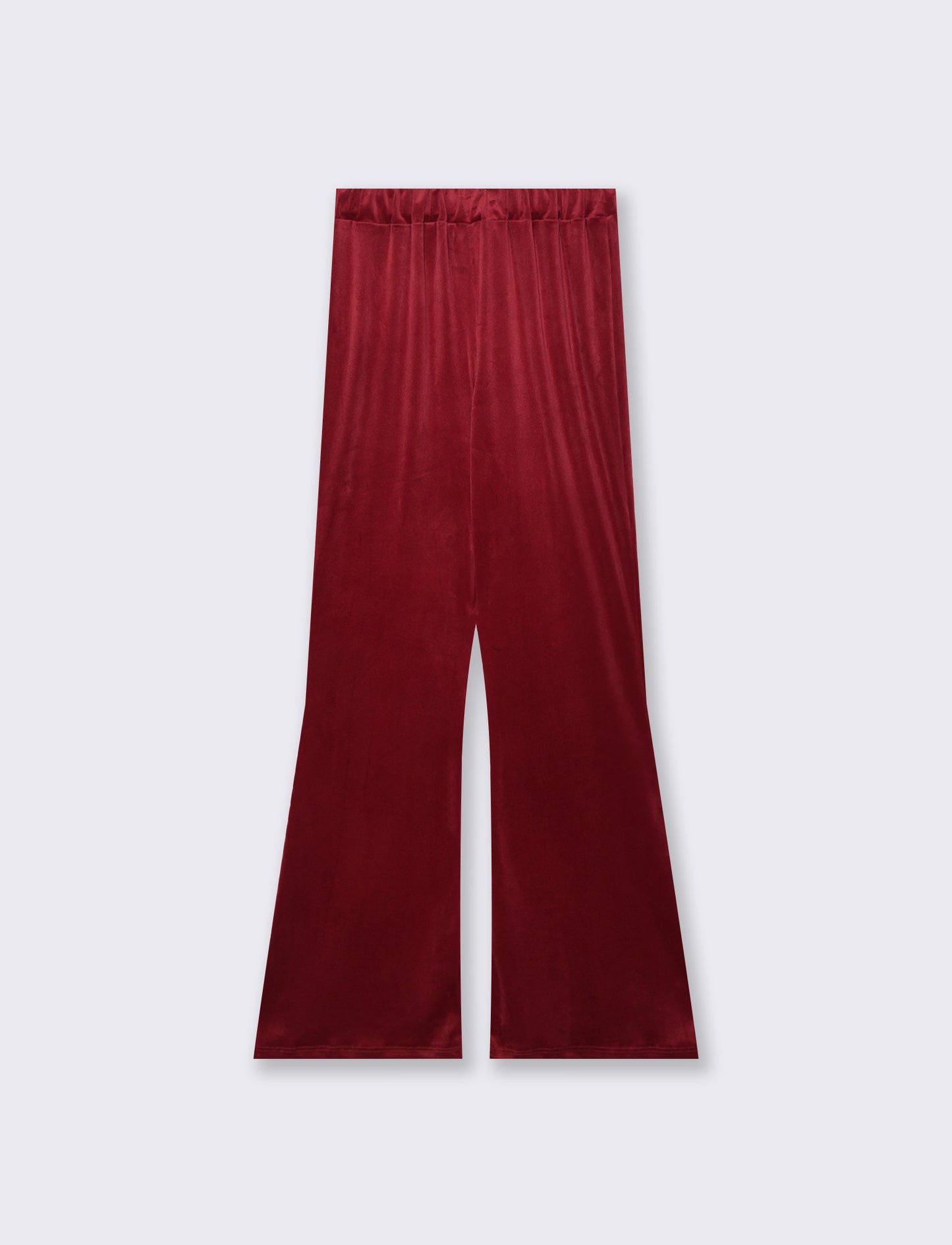 Pantalone in ciniglia con elastico in vita - Bordeaux