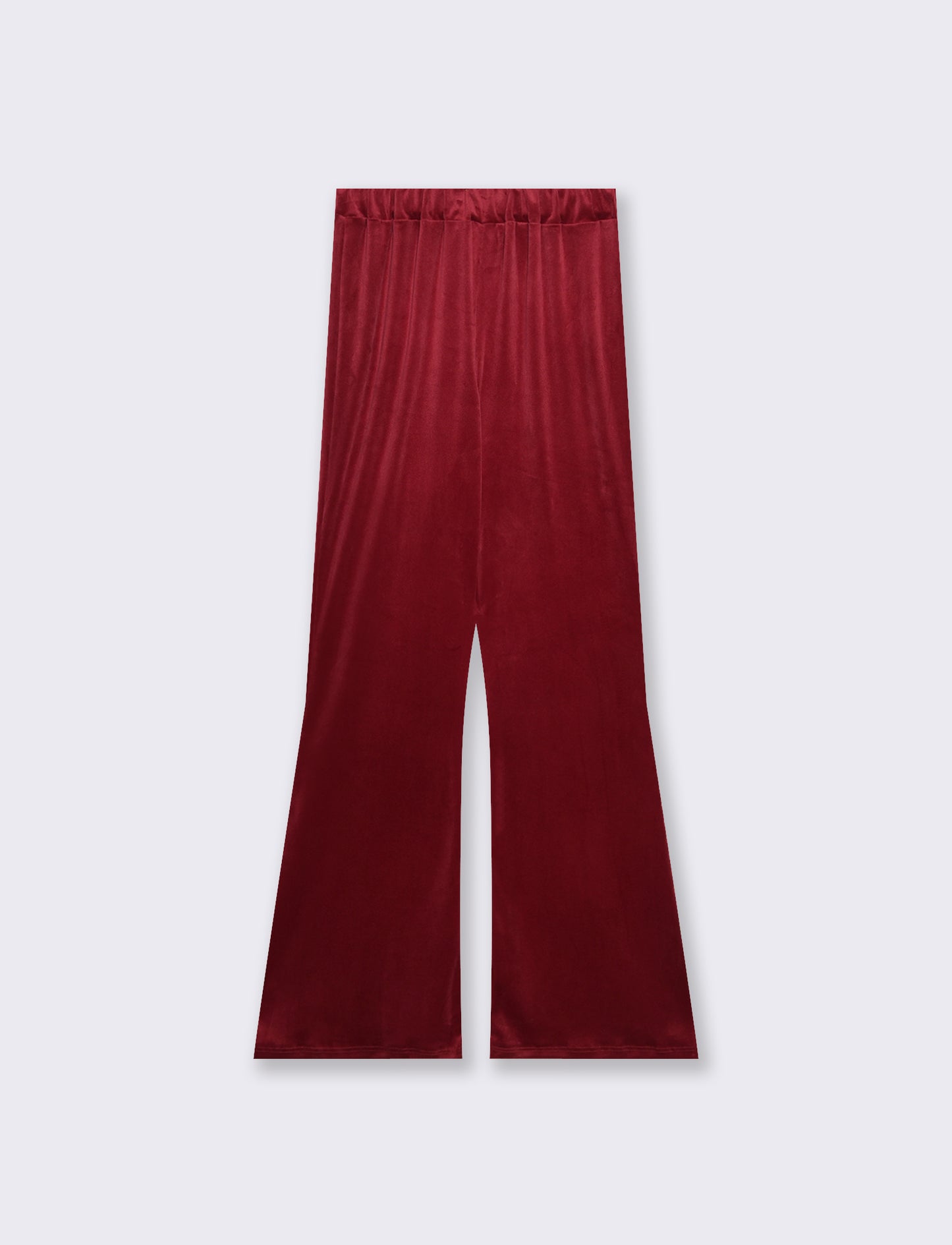 Pantalone in ciniglia con elastico in vita - Bordeaux
