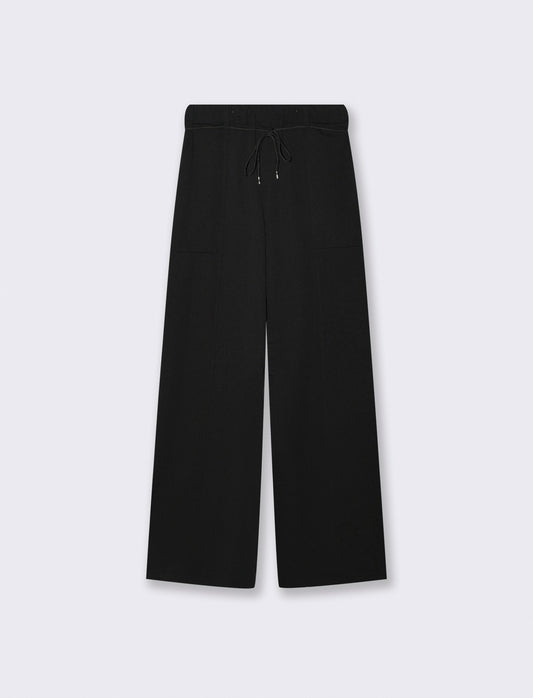 Pantalone con cintura e tasconi - Nero