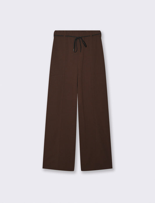 Pantalone con cintura e tasconi - Moro