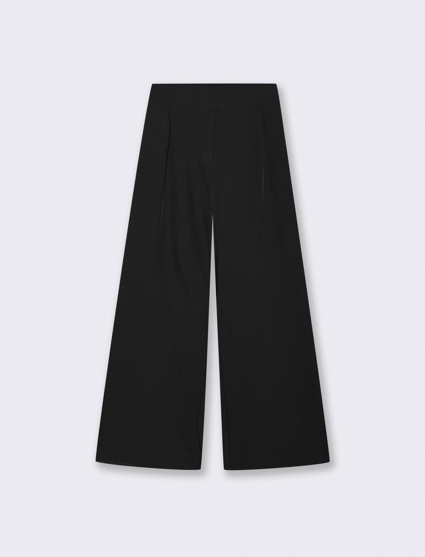 Pantalone palazzo con pinces - Nero