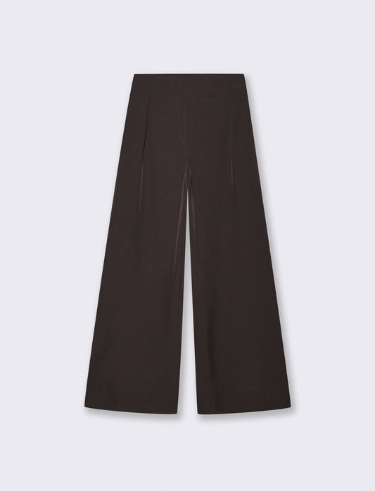 Pantalone palazzo con pinces - Moro