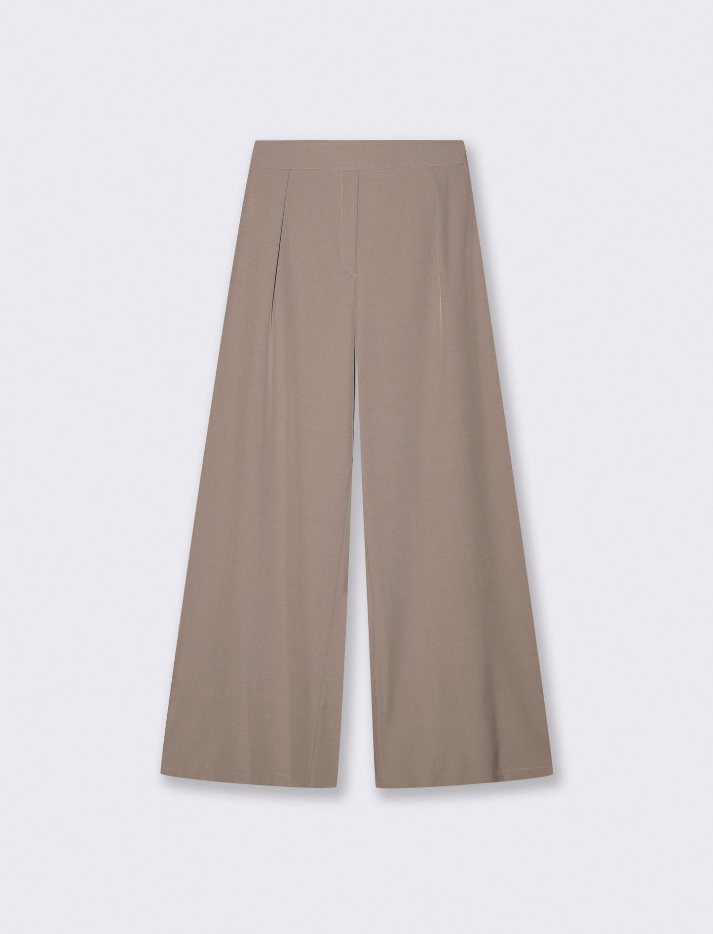 Pantalone palazzo con pinces - Beige
