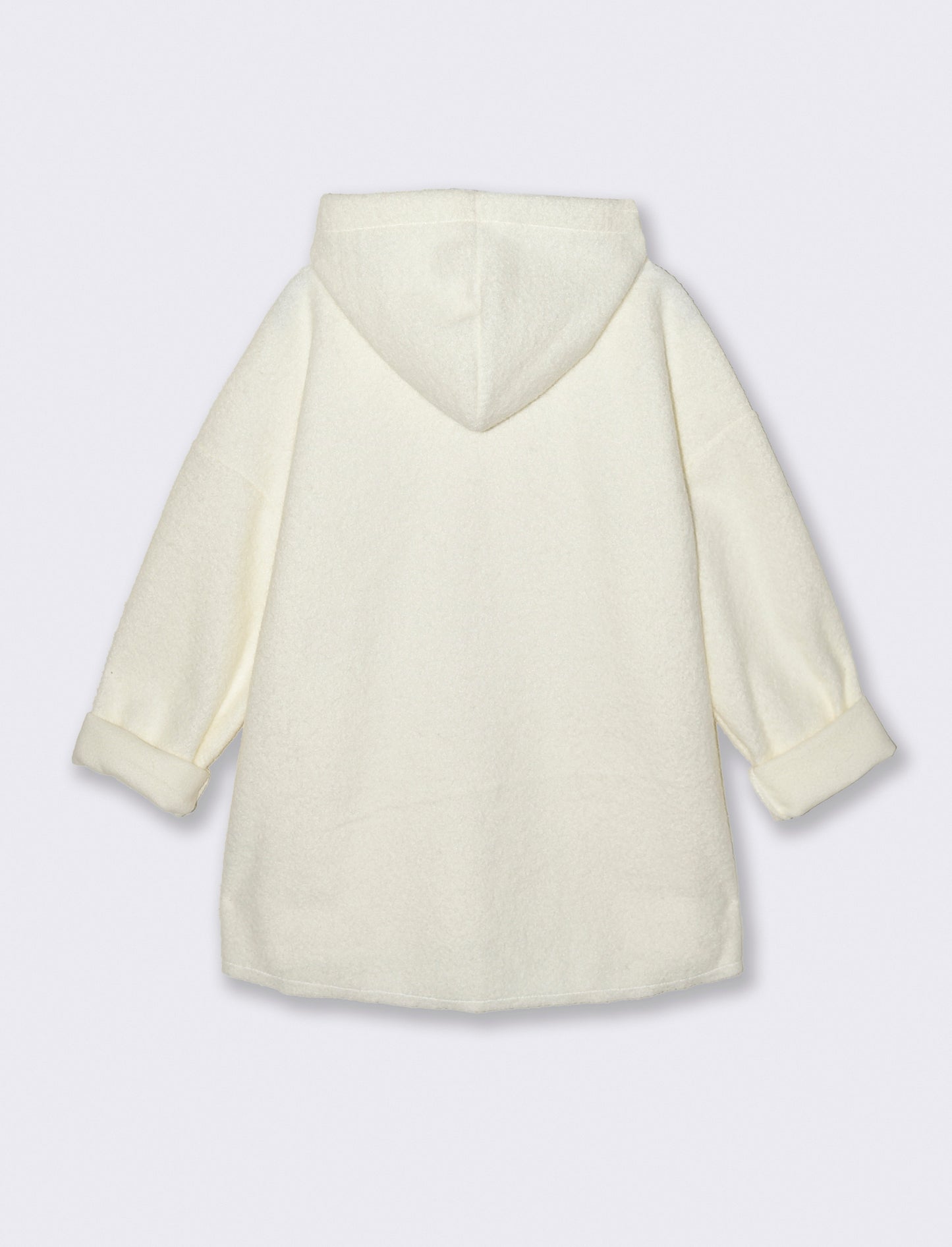 Cappotto con zip over size - Bianco