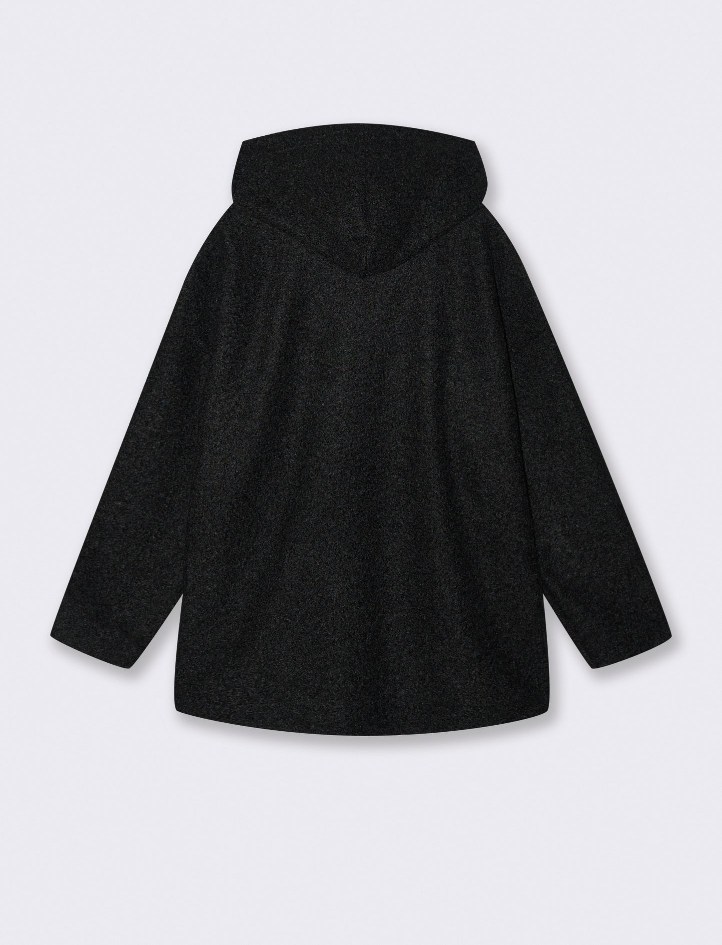 Cappotto con zip oversize - Nero