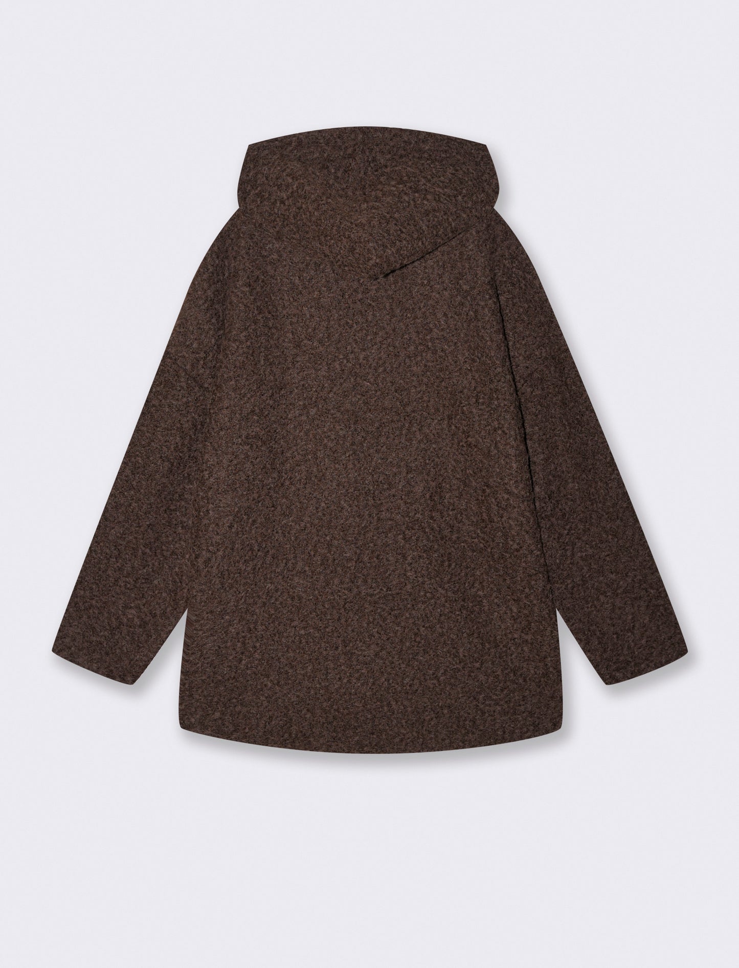 Cappotto con zip oversize - Moro