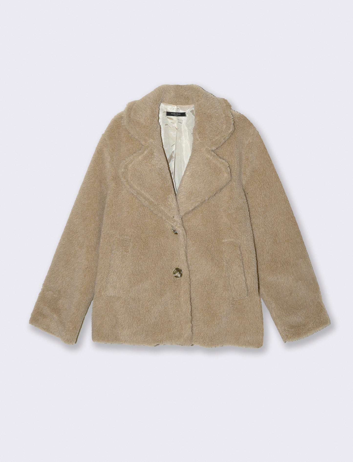 Giacca effetto teddy - Beige